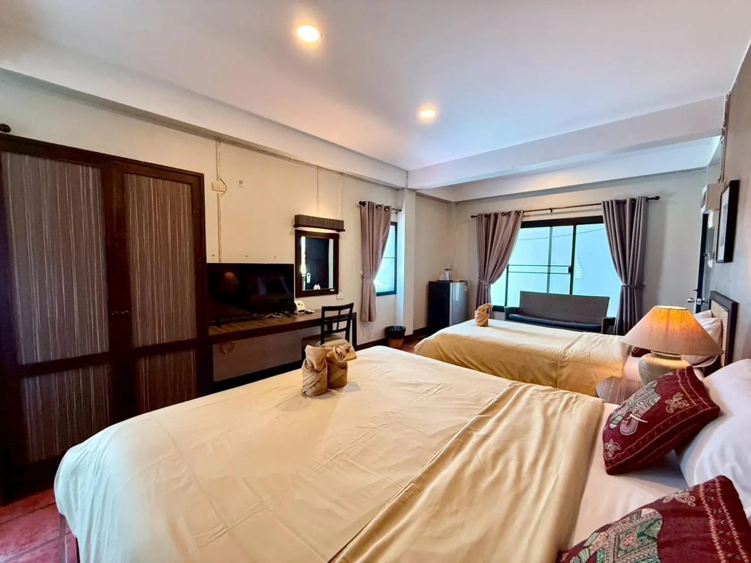 Bed in Baan Warabordee Hotel