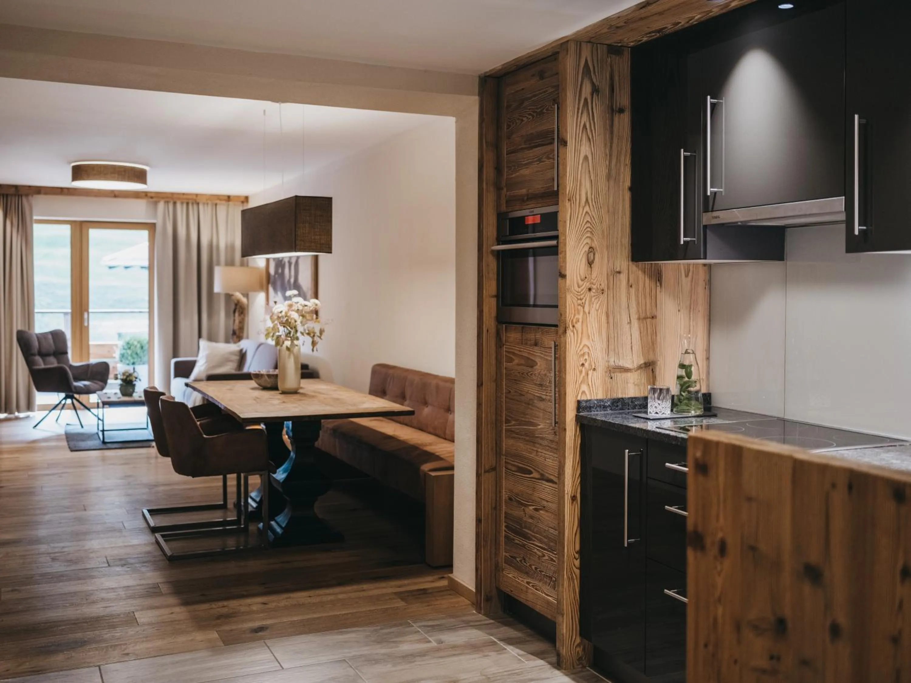 Kitchen or kitchenette in VAYA St Zeno Serfaus