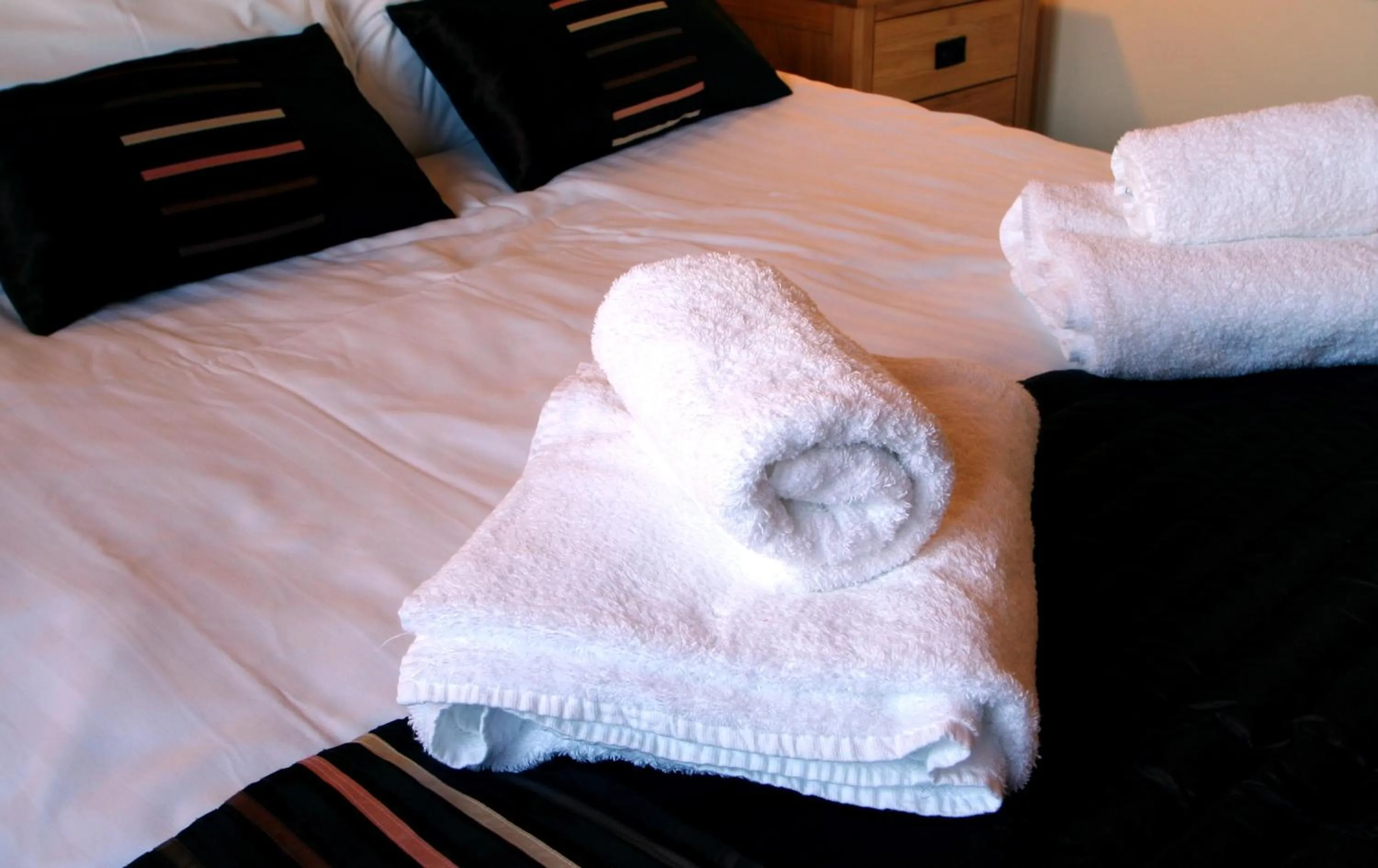 Bed in Logierait Pine Lodges