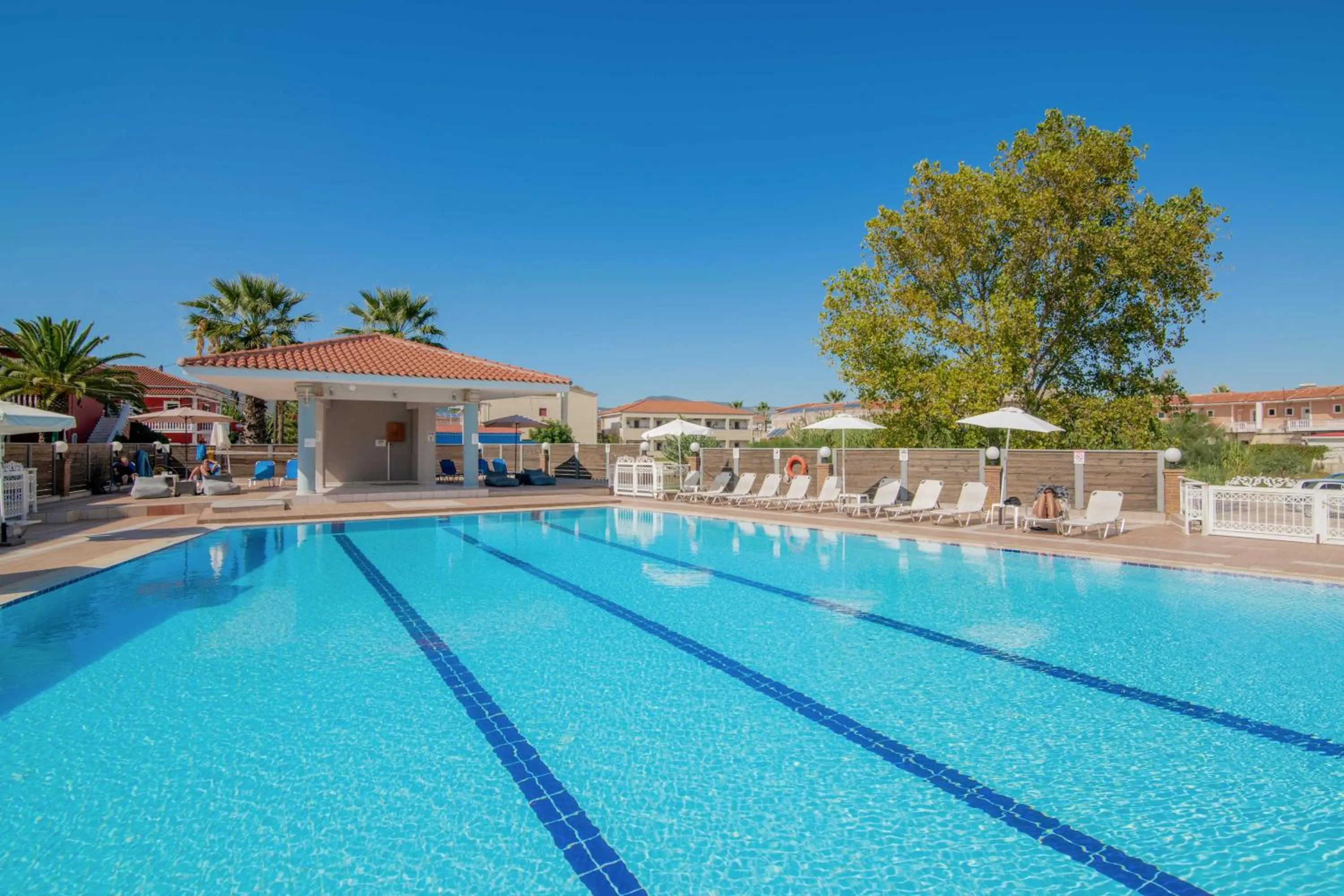 Pool view in Karras Hotel