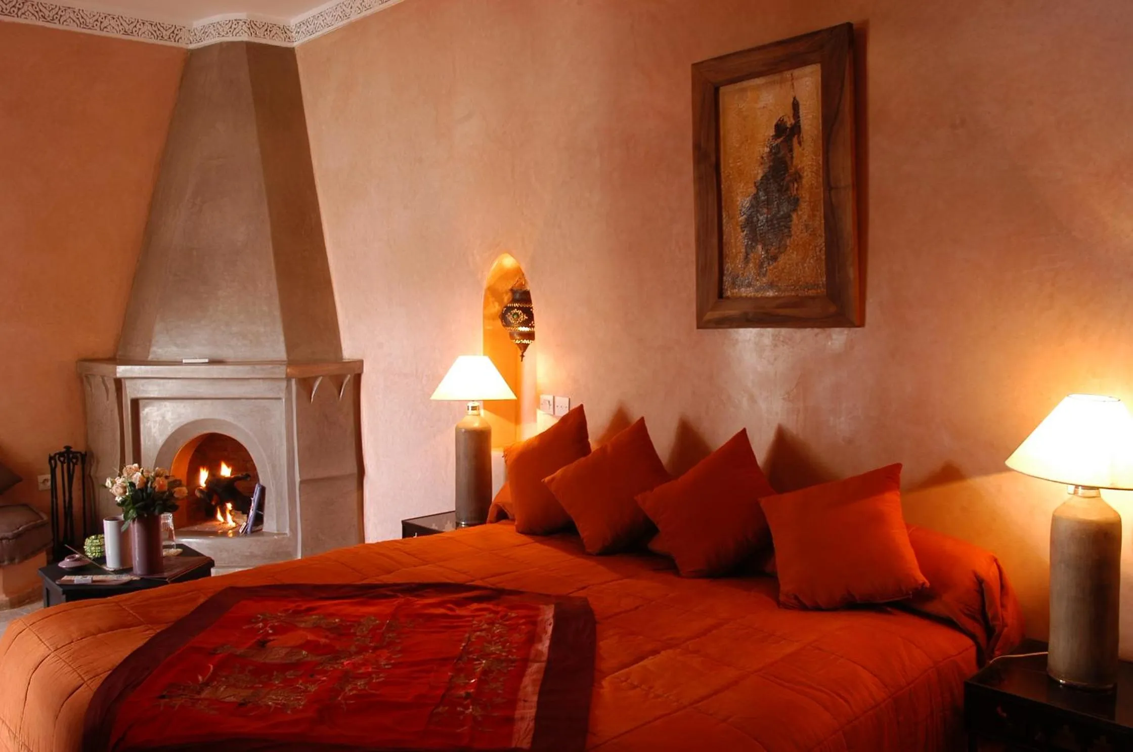 Bed in Riad Shama Suites & Spa