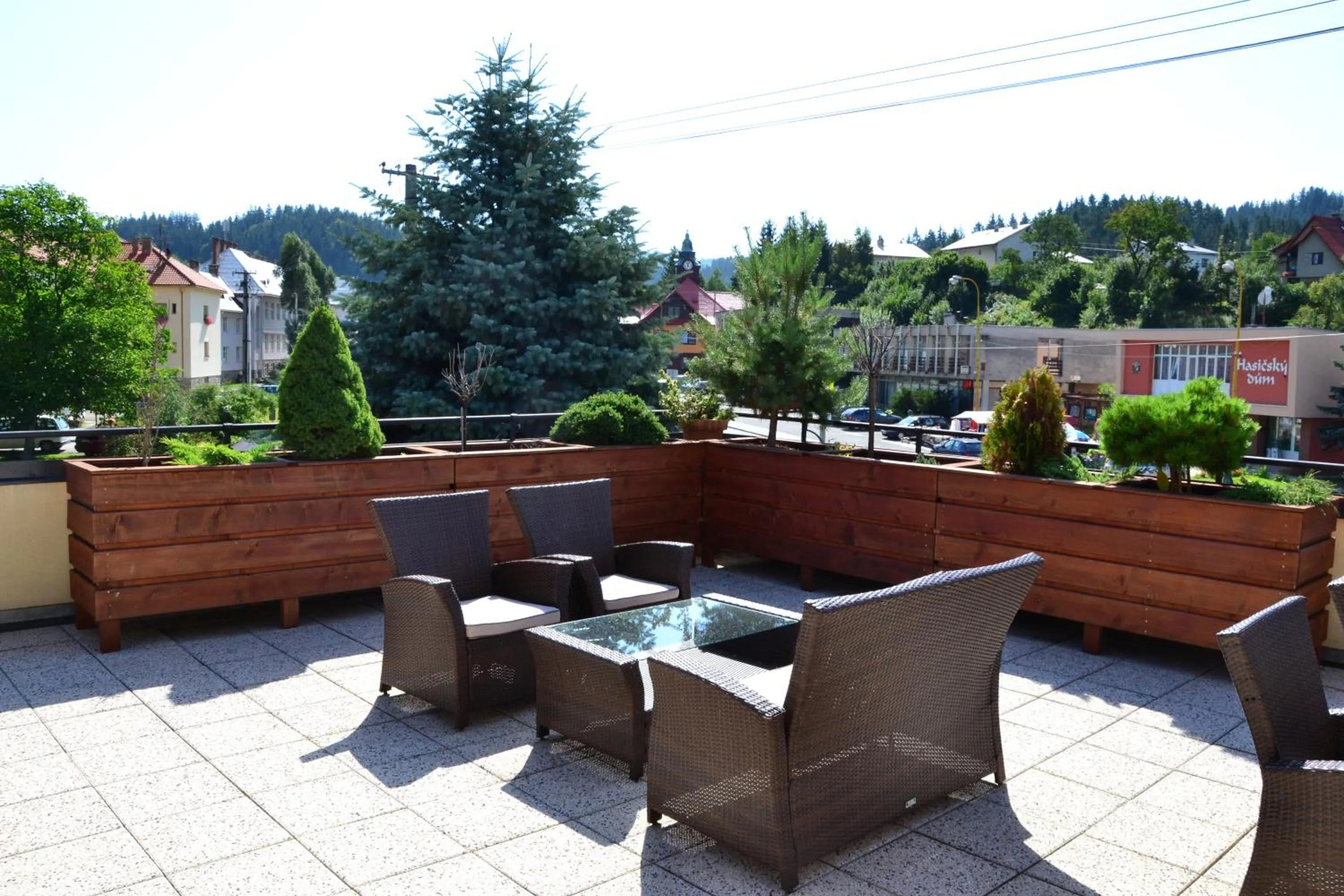 Balcony/Terrace in Penzion a restaurace Staré Časy