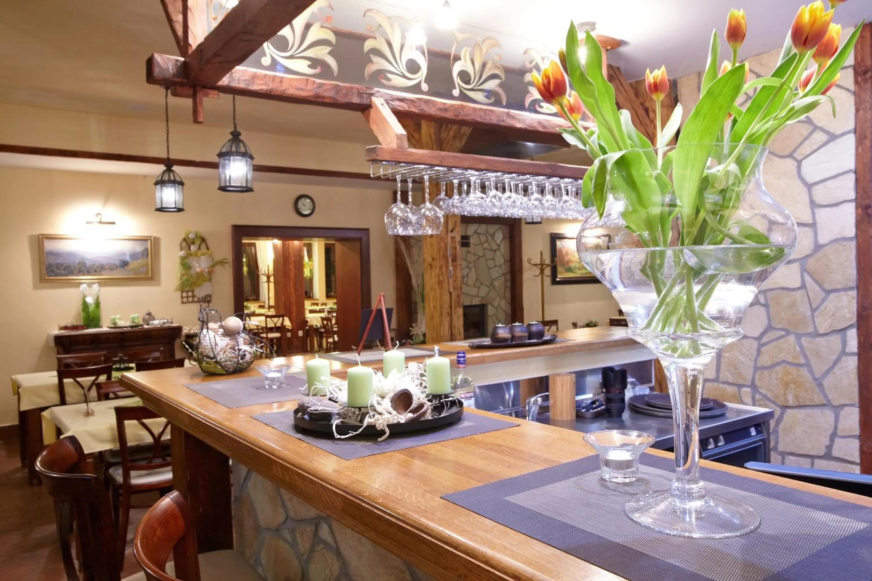 Lounge or bar in Penzion a restaurace Staré Časy