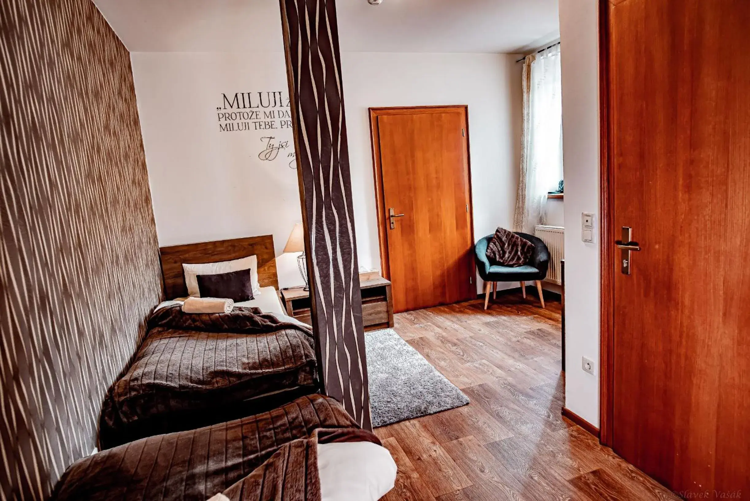 Twin Room - single occupancy - Disability Access in Penzion a restaurace Staré Časy Twin Room - single occupancy - Disability Access in Penzion a restaurace Staré Časy