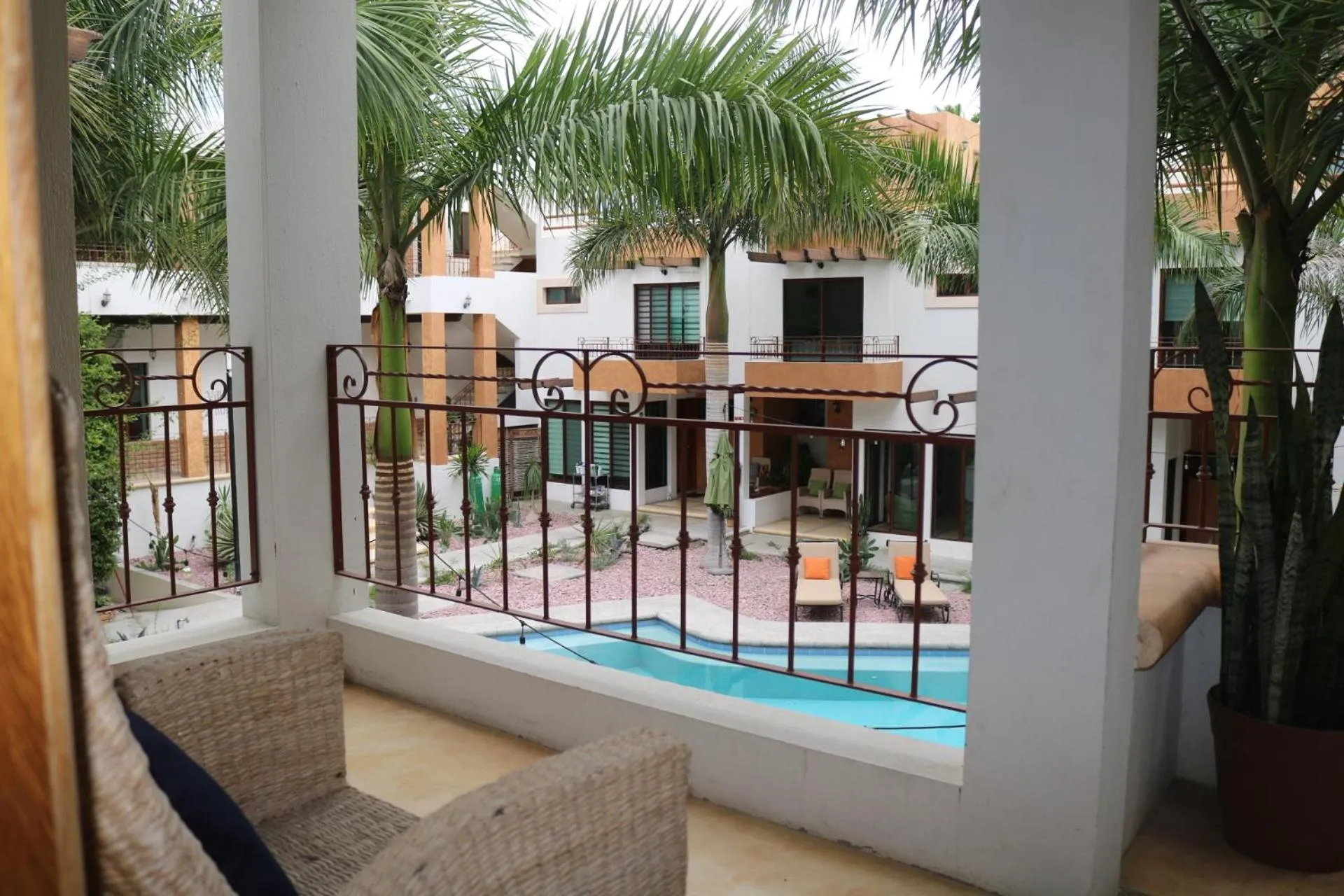 Pool view in Casa Bugambilias
