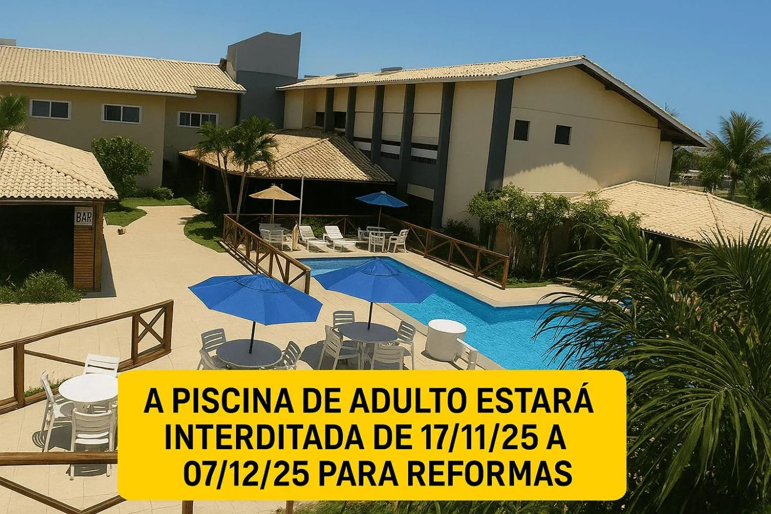 Pool view in Hotel Pousada do Sol