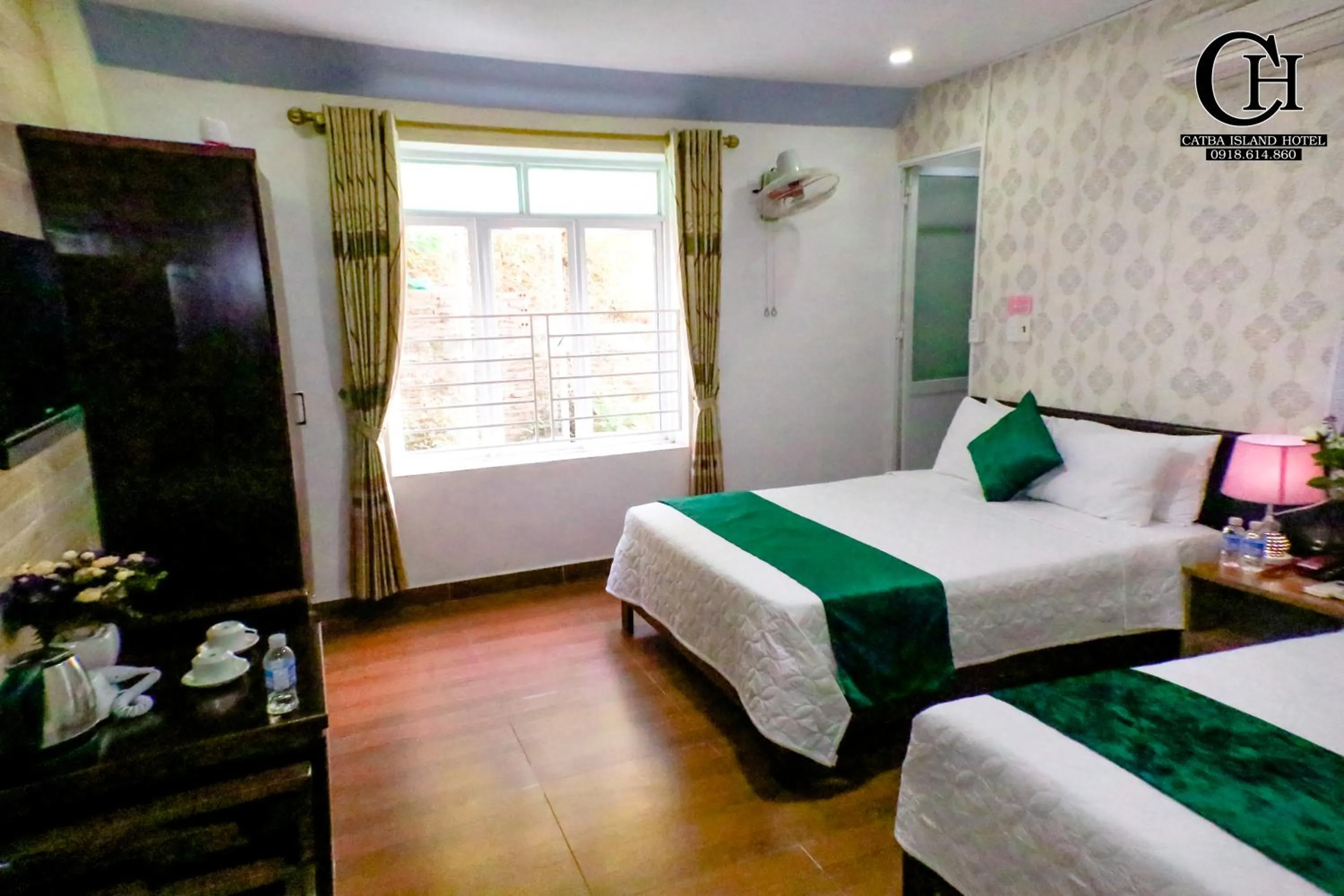 Bed in catba island hotel