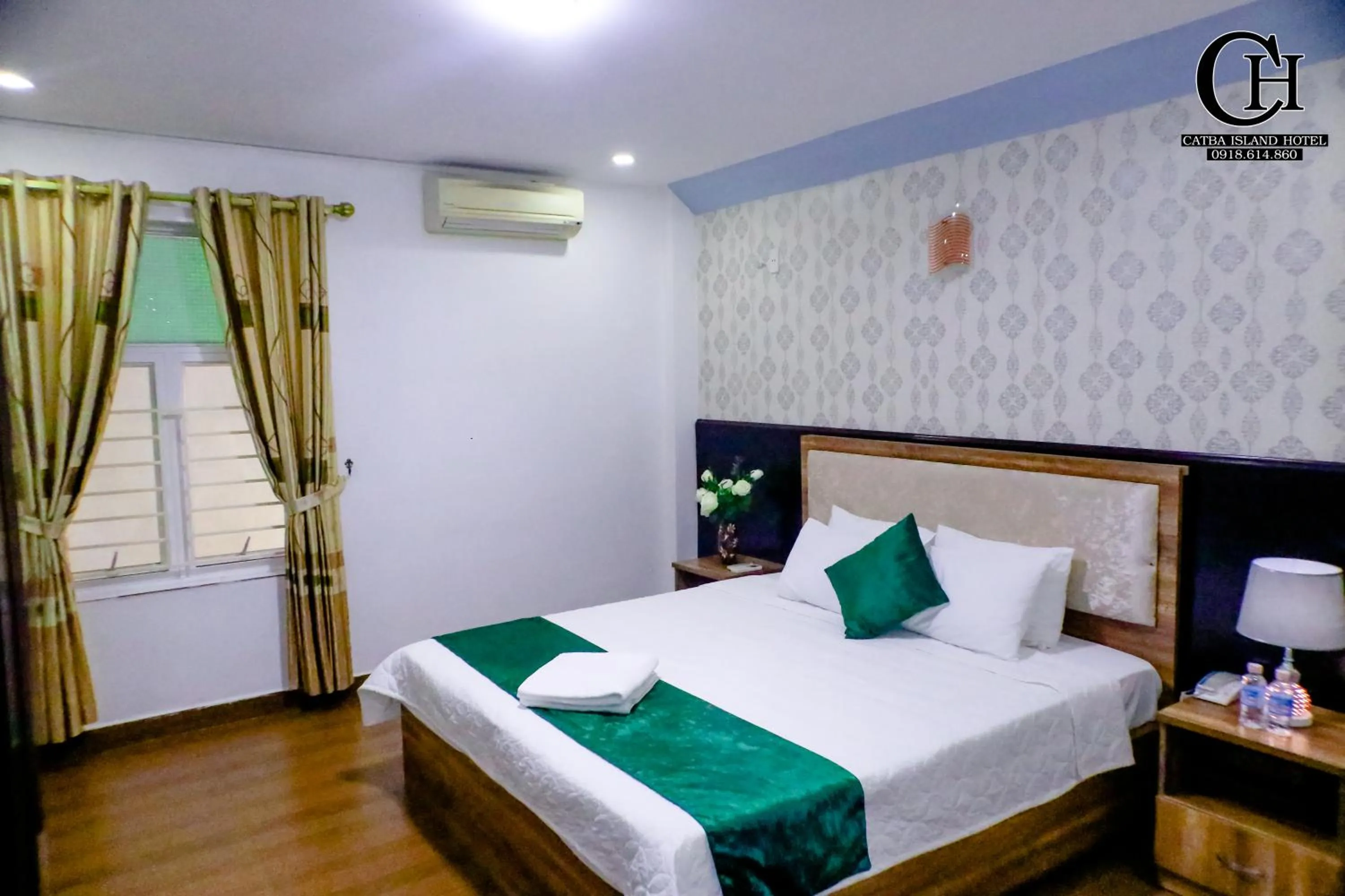 Bed in catba island hotel