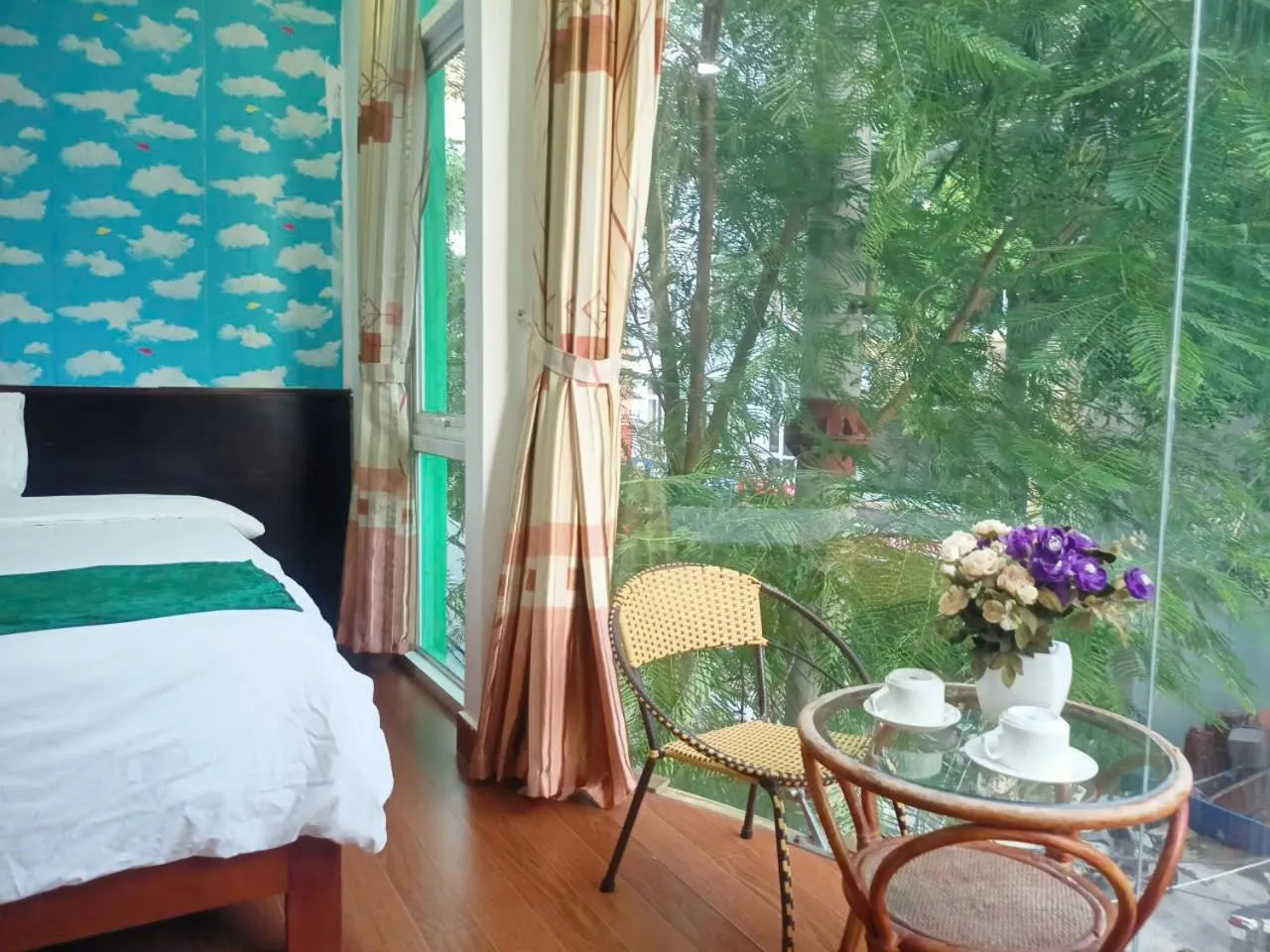 Property building, Bed in catba island hotel