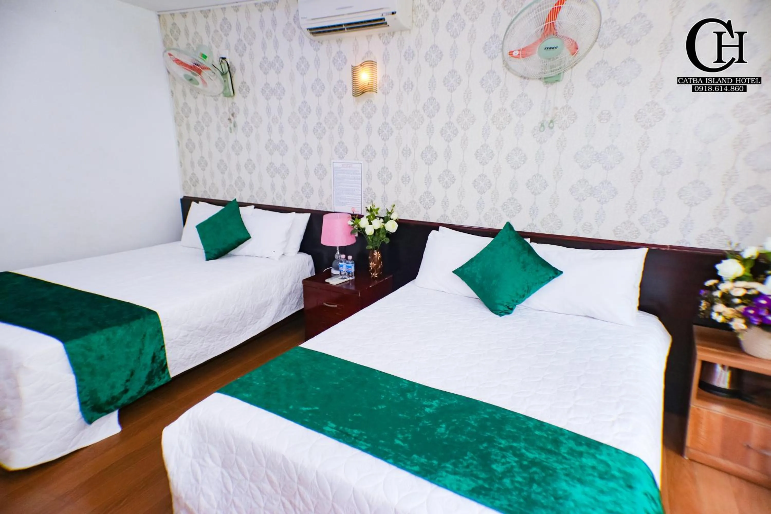 Bed in catba island hotel