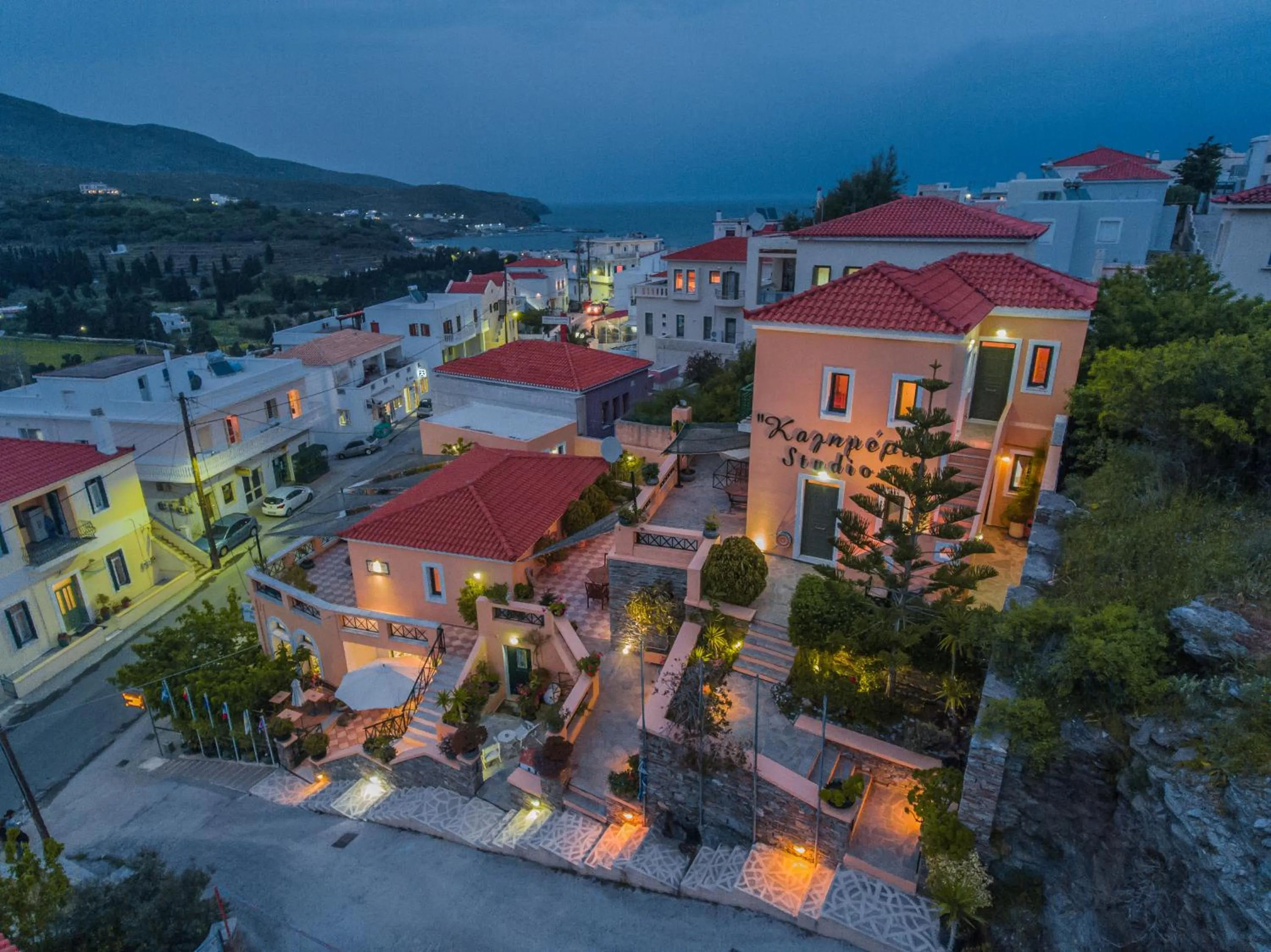 Bird's eye view in Kalimera Andros