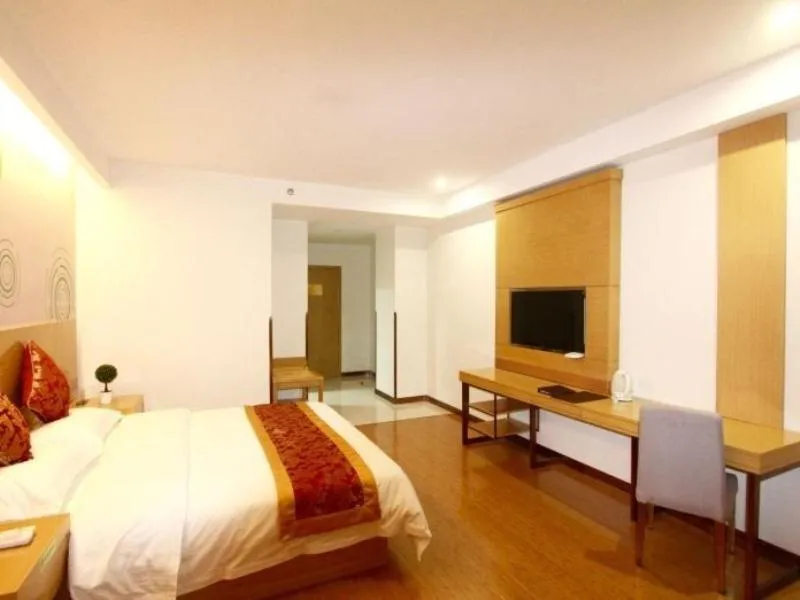 Bed in GreenTree Inn Zhejiang Jiaxing Xiuzhou District Wangjiangjin Town Business Hotel