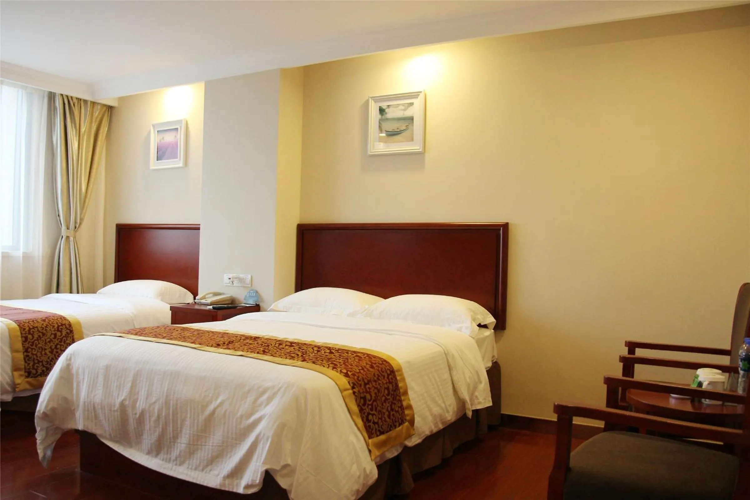 Bed in GreenTree Inn Shanxi Changzhi Lucheng Zhonghua Street Business Hotel