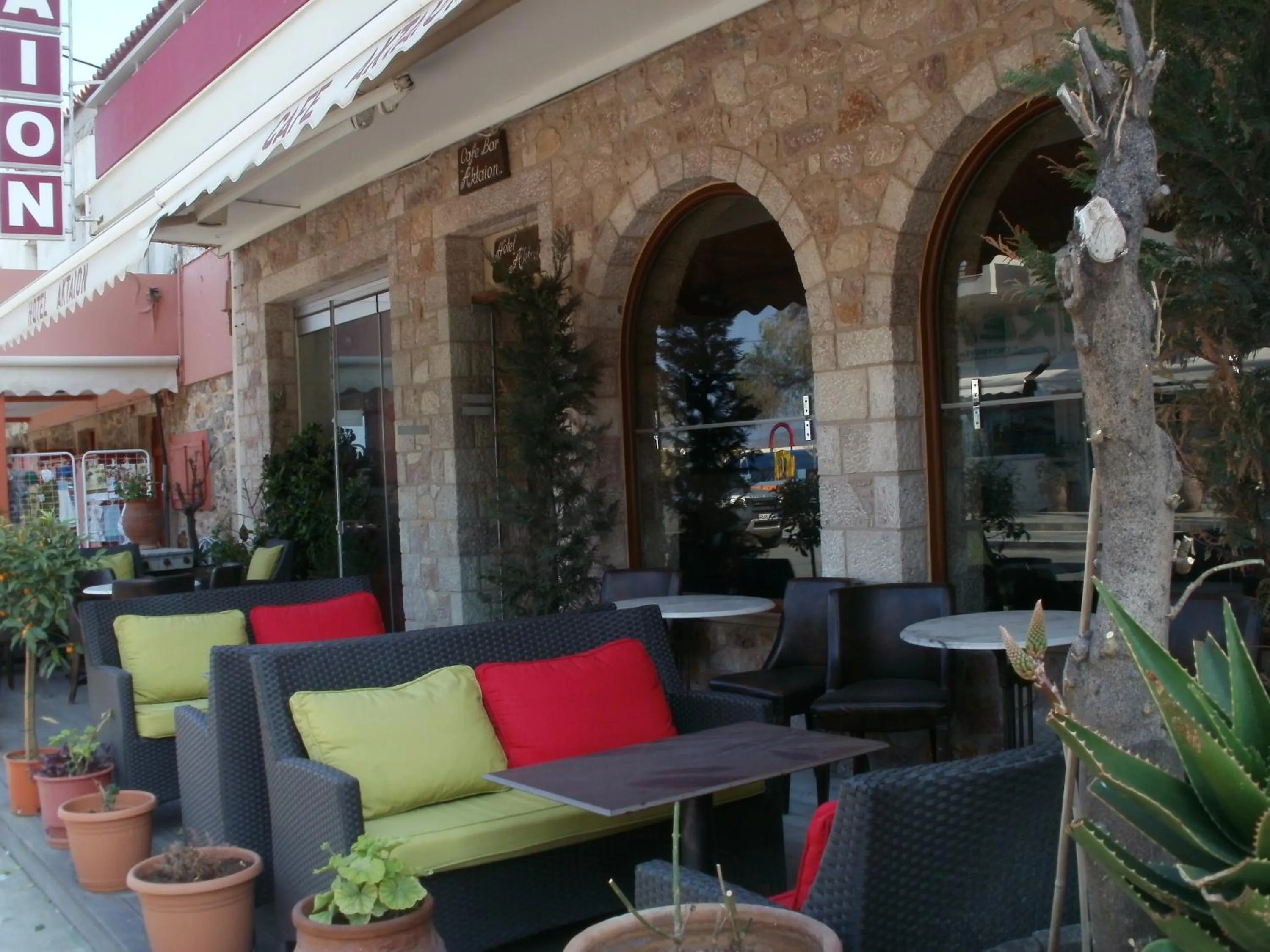 Facade/entrance in Aktaion Hotel