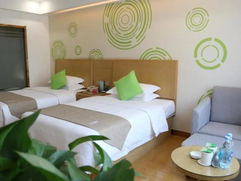 Bed in GreenTree Inn Hefei Feidong New District Huishang City Express Hotel