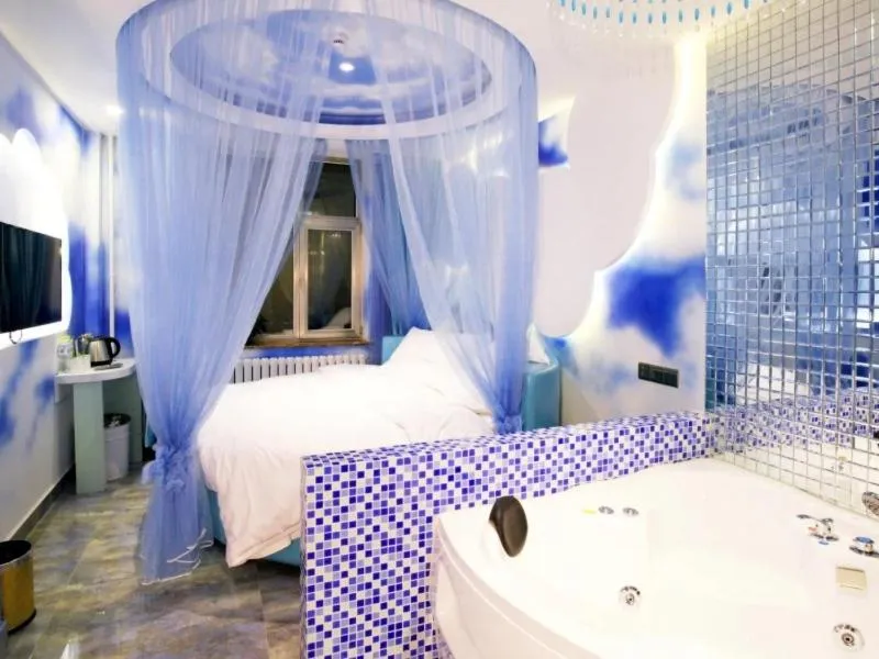 Bed in GreenTree Inn Beijing Nansihuan Xinfadi Business Hotel