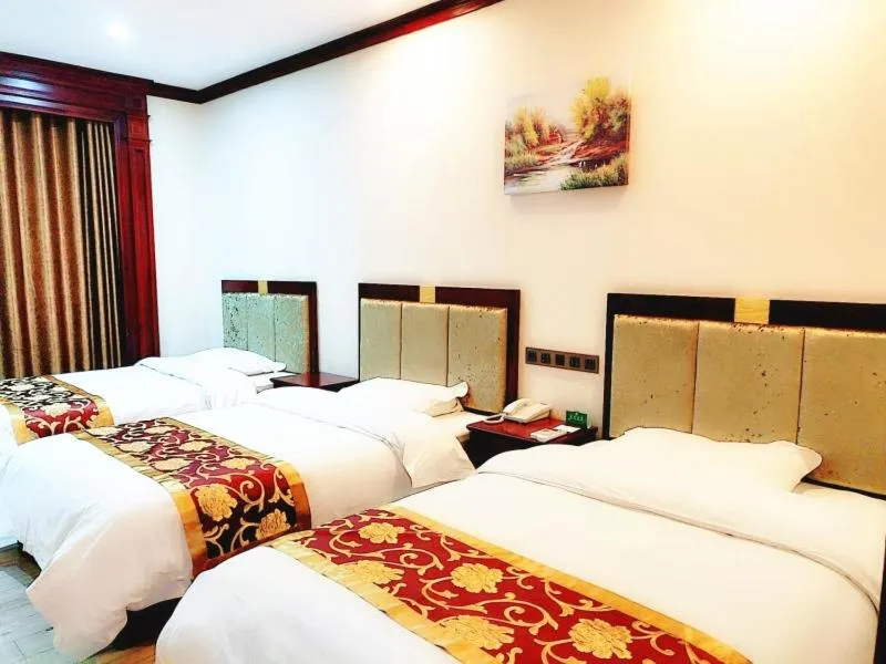 Bed in GreenTree Alliance Gansu Wuwei Commercial Pedestrian Street Hotel