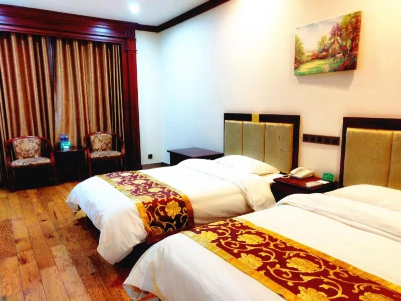 Bed in GreenTree Alliance Gansu Wuwei Commercial Pedestrian Street Hotel