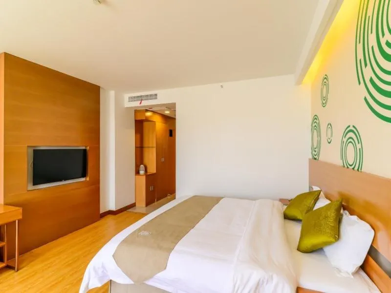 Bed in GreenTree Inn Wuhu Fangte Forth Phase Wanchun Fortune Plaza Business Hotel