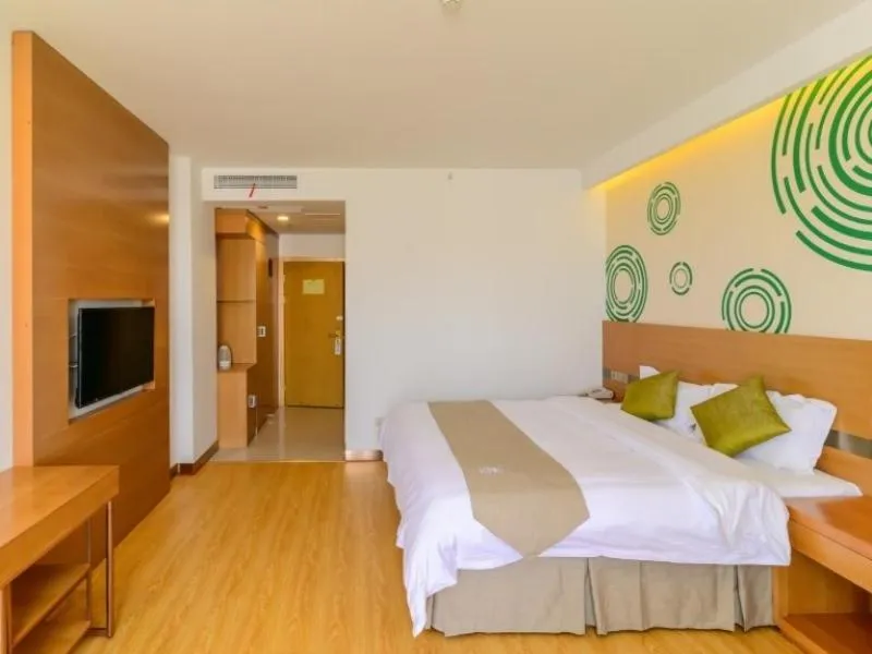 Bed in GreenTree Inn Wuhu Fangte Forth Phase Wanchun Fortune Plaza Business Hotel