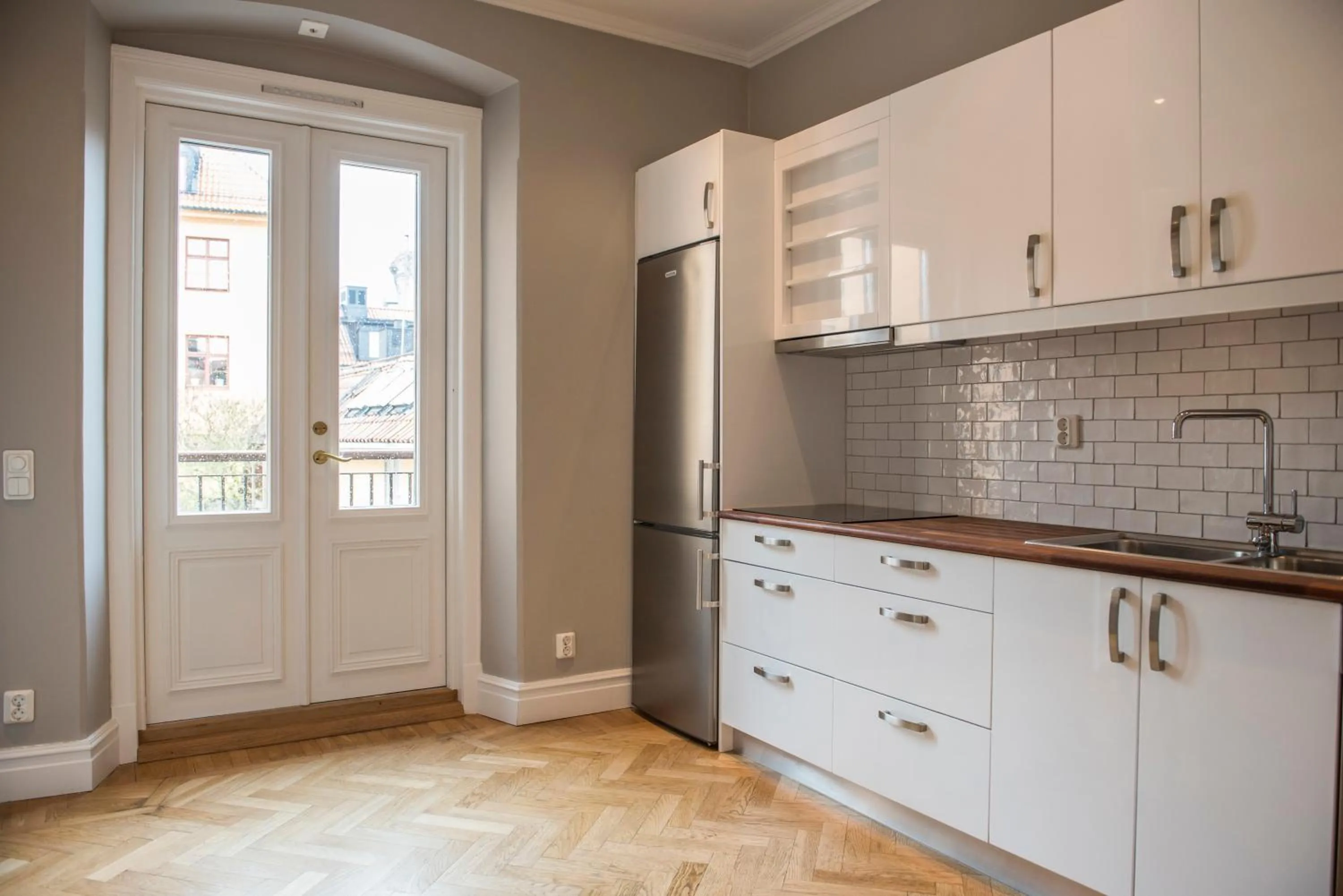 Kitchen or kitchenette in Donners Hotell