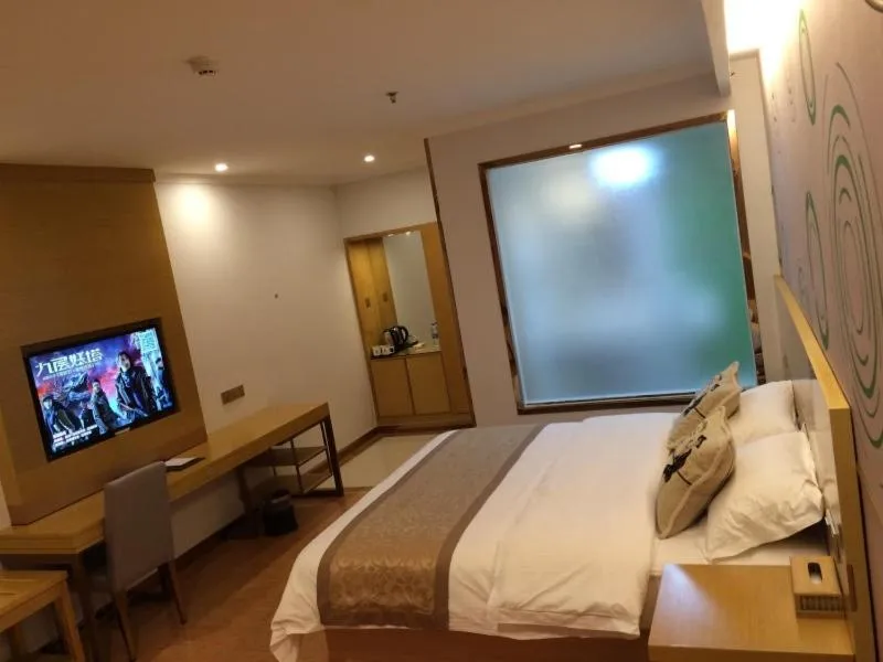 Bed in GreenTree Inn Huangshan Xiuning County Qiyun Mountain Business Hotel