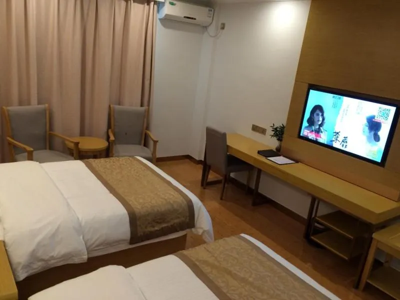Bed in GreenTree Inn Huangshan Xiuning County Qiyun Mountain Business Hotel