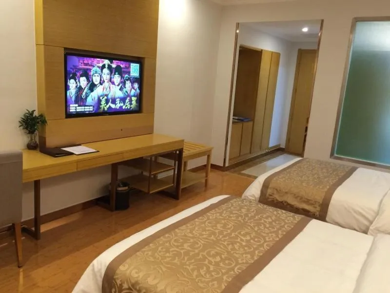 Bed in GreenTree Inn Huangshan Xiuning County Qiyun Mountain Business Hotel