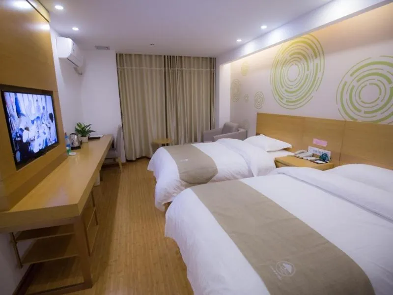 Bed in GreenTree Inn Hefei Feixi County South Jinzhai Road Jinyun International Business Hotel
