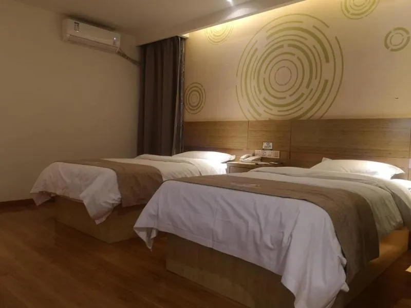 Bed in GreenTree Inn Xi'an Railway Station Airport Bus Wulukou Subway Station Business Hotel