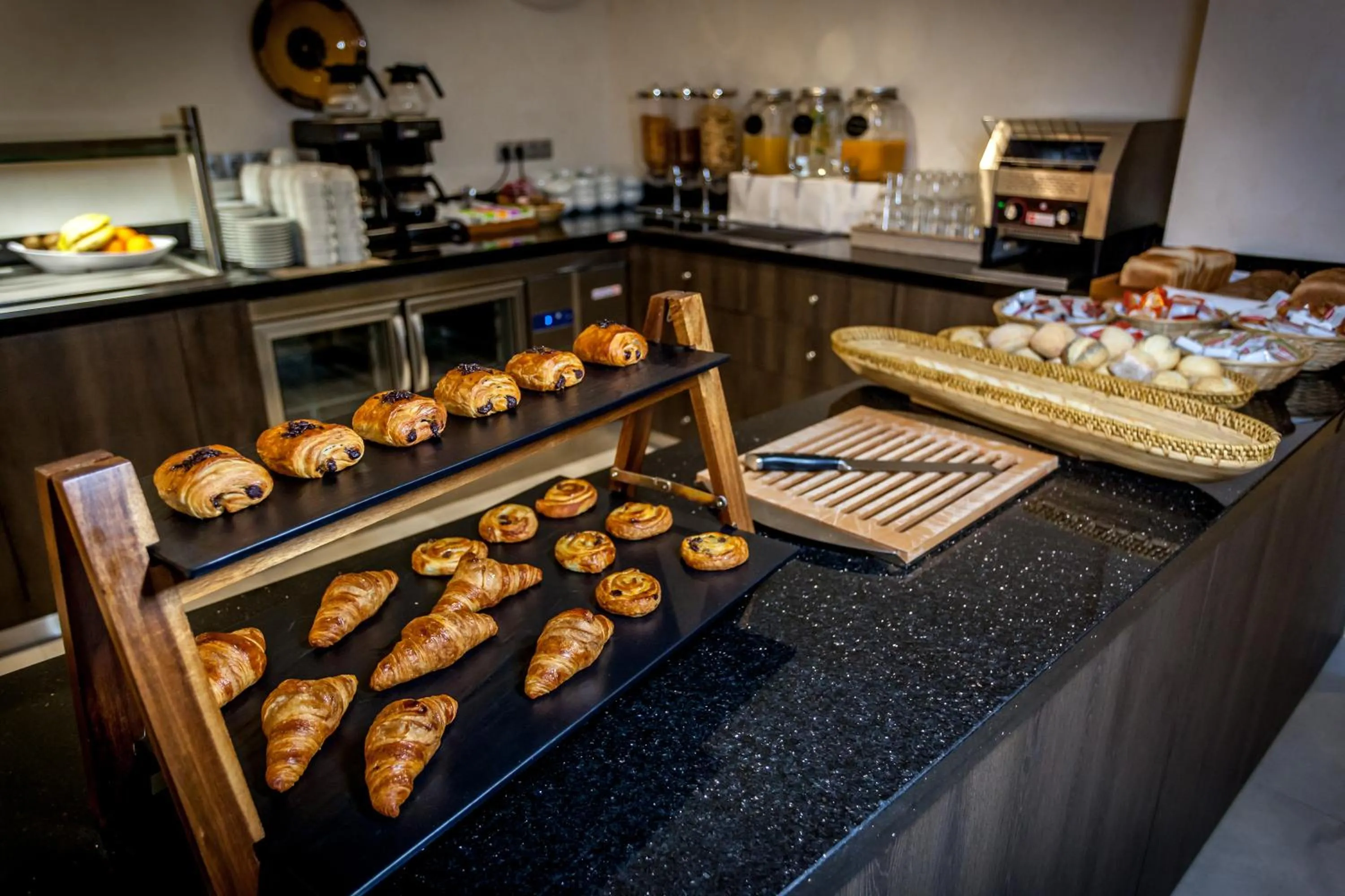 Buffet breakfast in Paloma Blanca Boutique Hotel