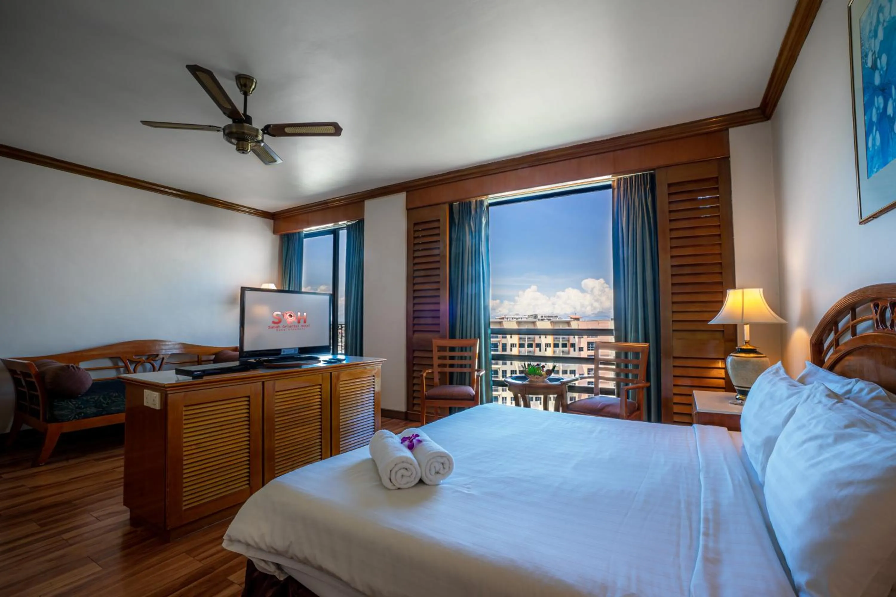 Bed in Sabah Oriental Hotel