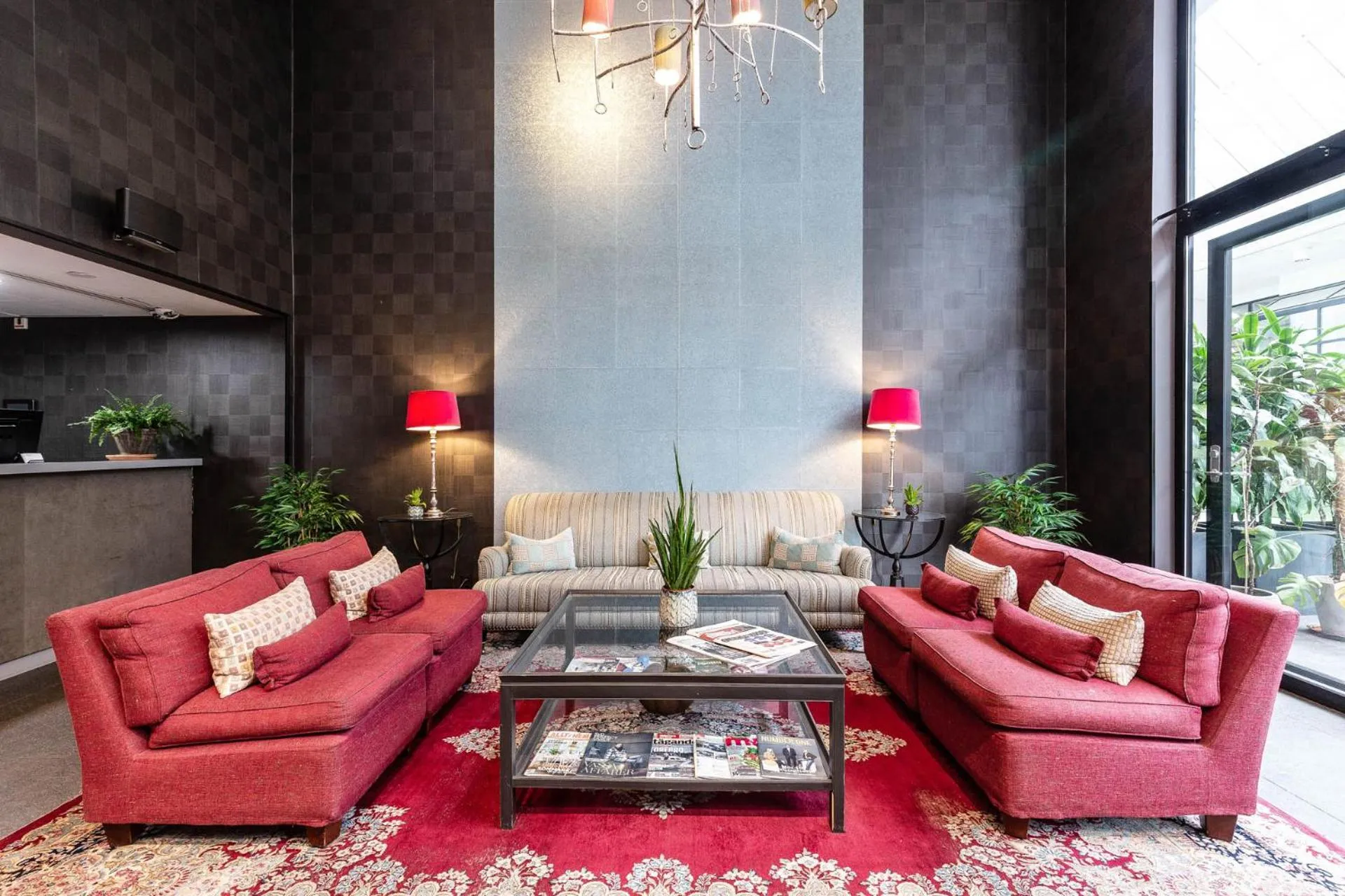 Lobby or reception in Biz Apartment Gärdet