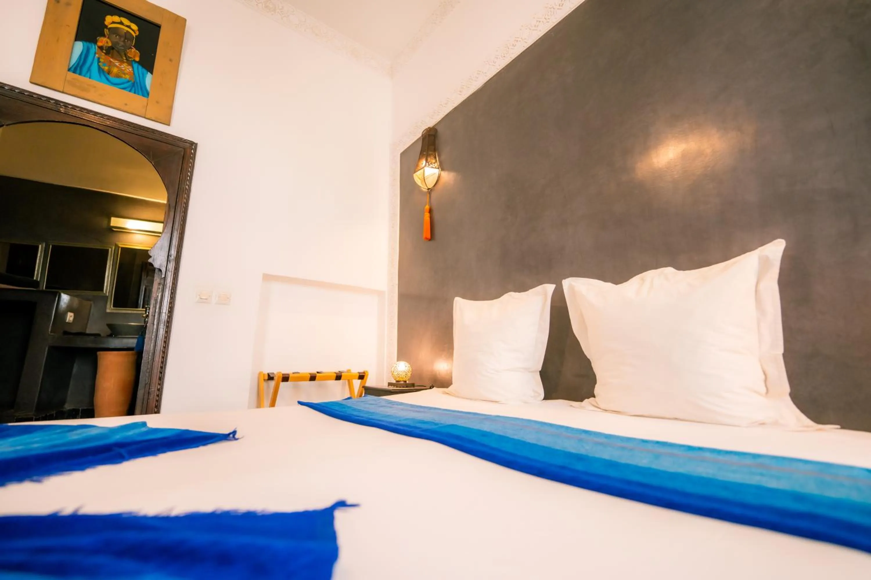 Bed in Riad Dar Massai