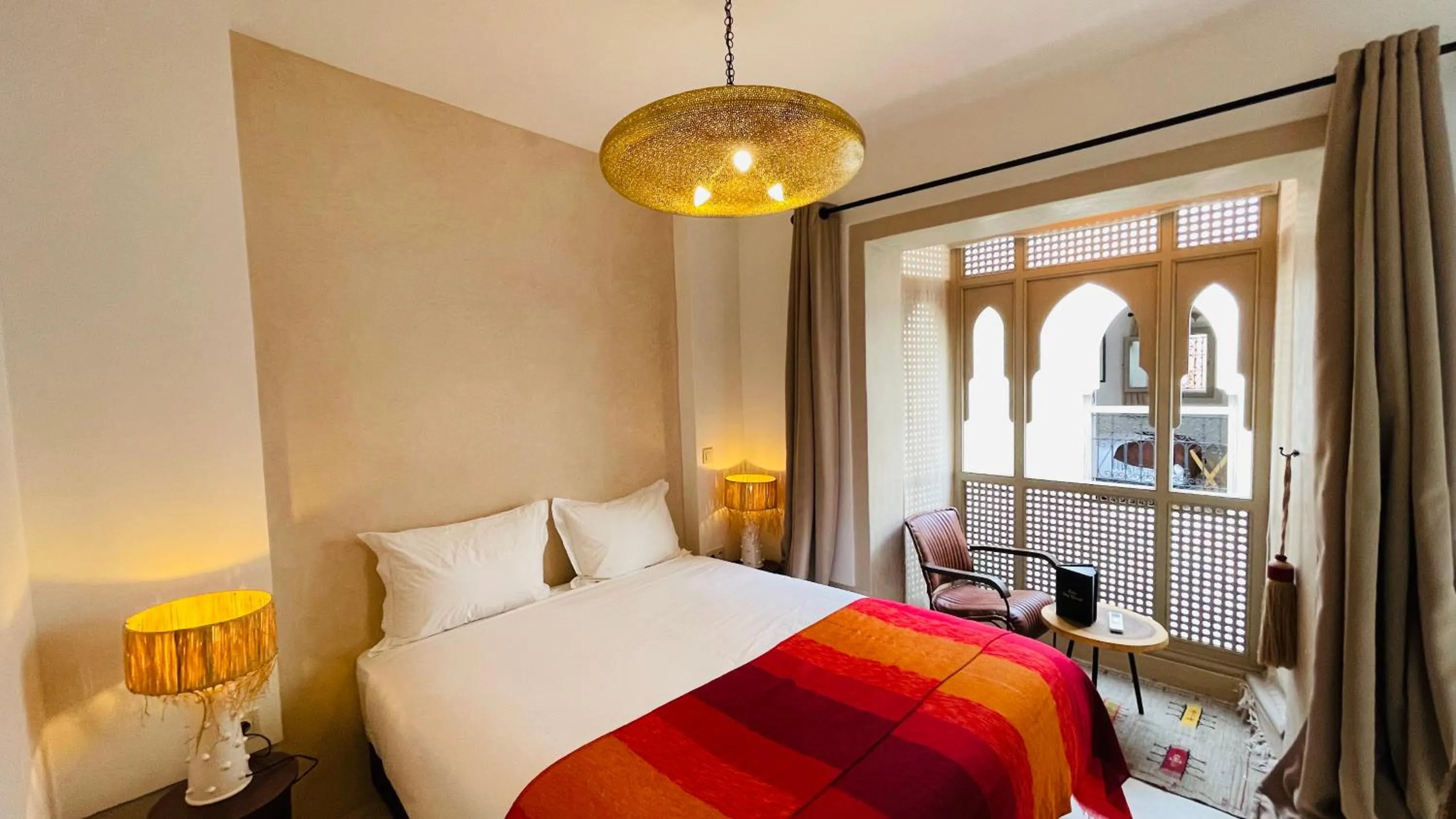 Bed in Riad Dar Massai