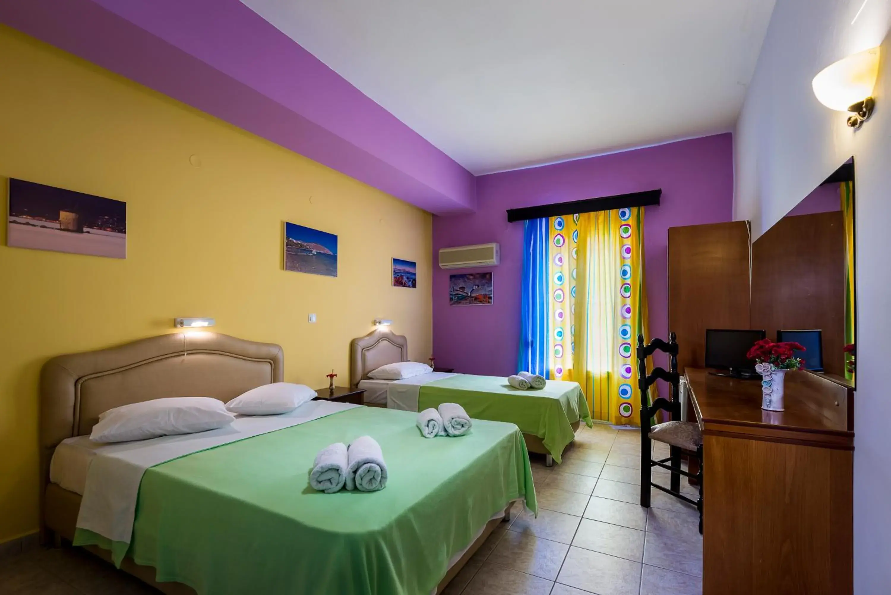 Triple Room with Front View - single occupancy in Elefteria Hotel Triple Room with Front View - single occupancy in Elefteria Hotel