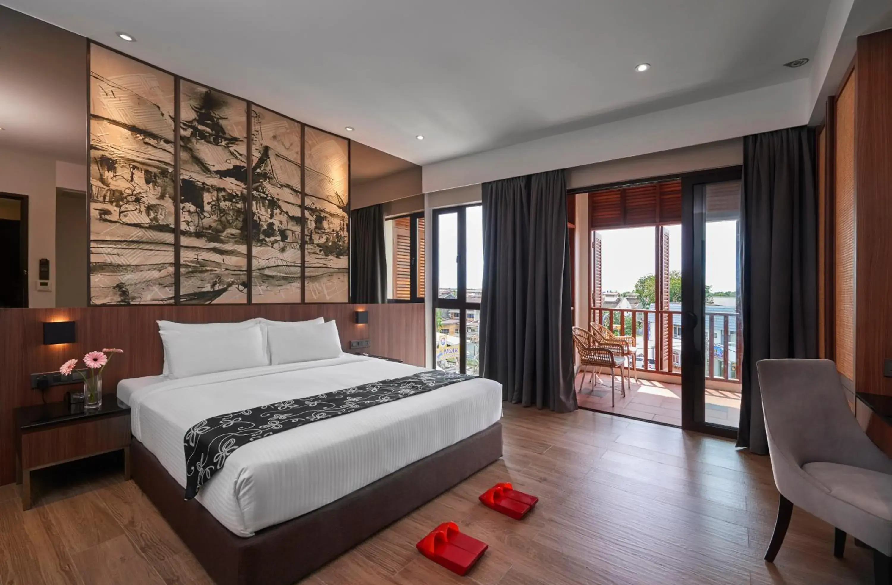 Deluxe Plus King with Balcony (Bilek Ruellia with Balcony King) in Baba House Melaka Deluxe Plus King with Balcony (Bilek Ruellia with Balcony King) in Baba House Melaka