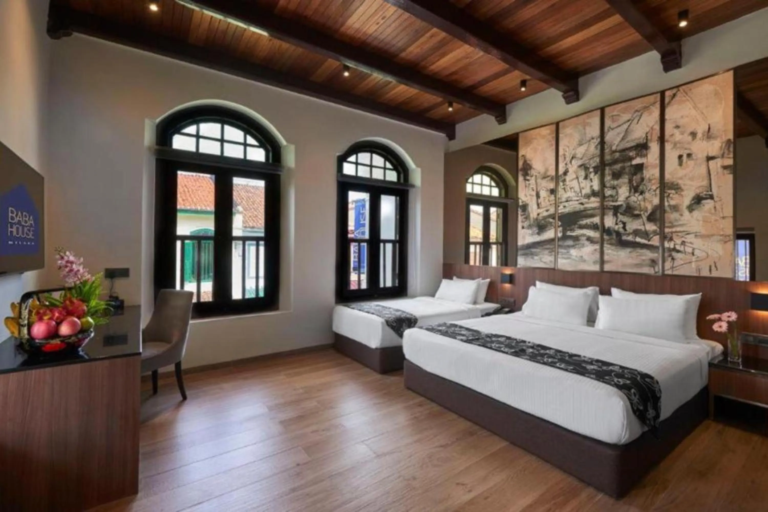 Property building, Bed in Baba House Melaka