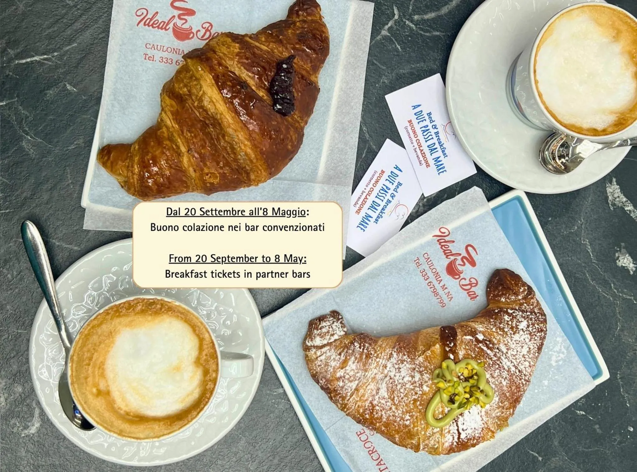 Breakfast in B&B a due passi dal mare