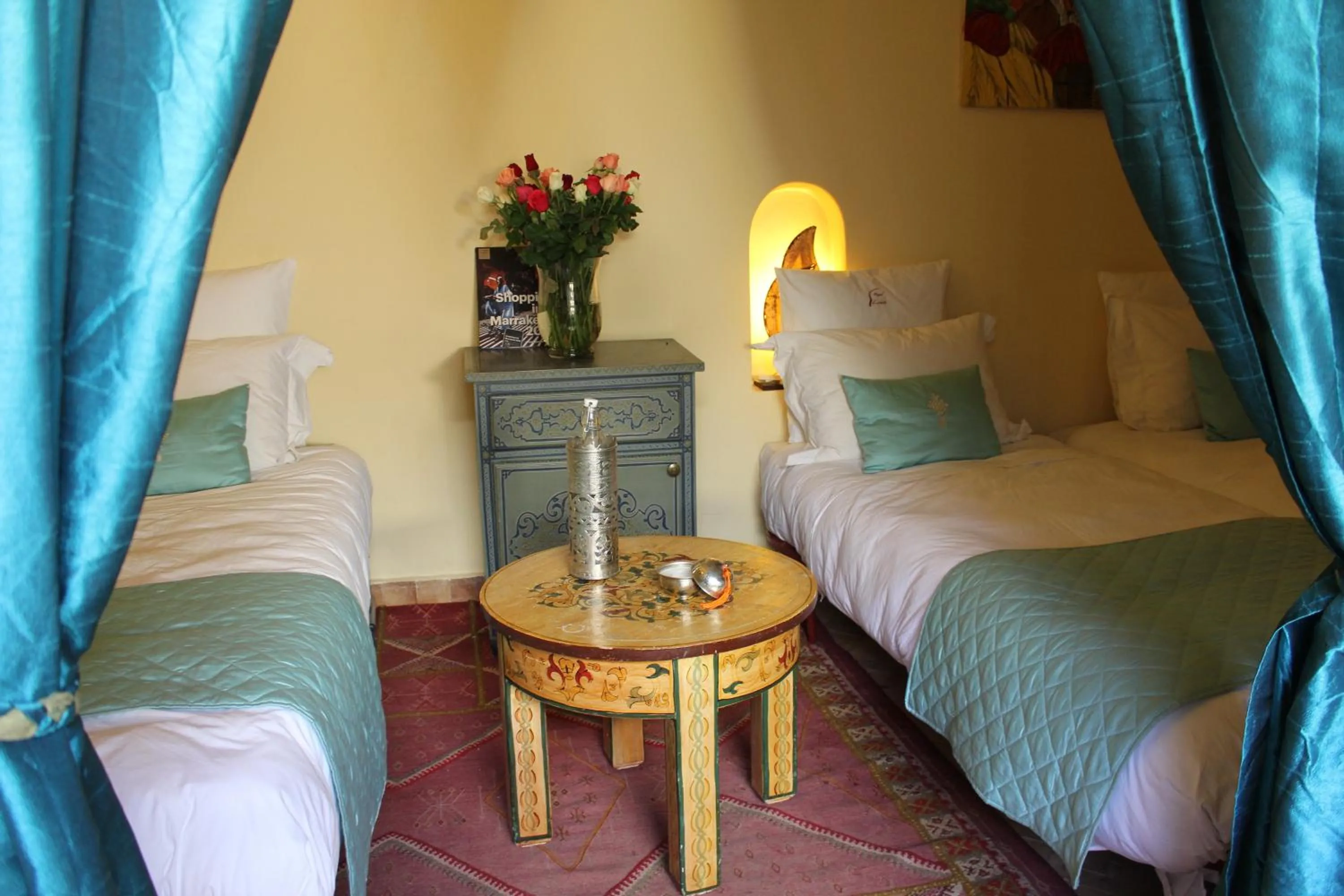 Bed in Riad Léna & Spa