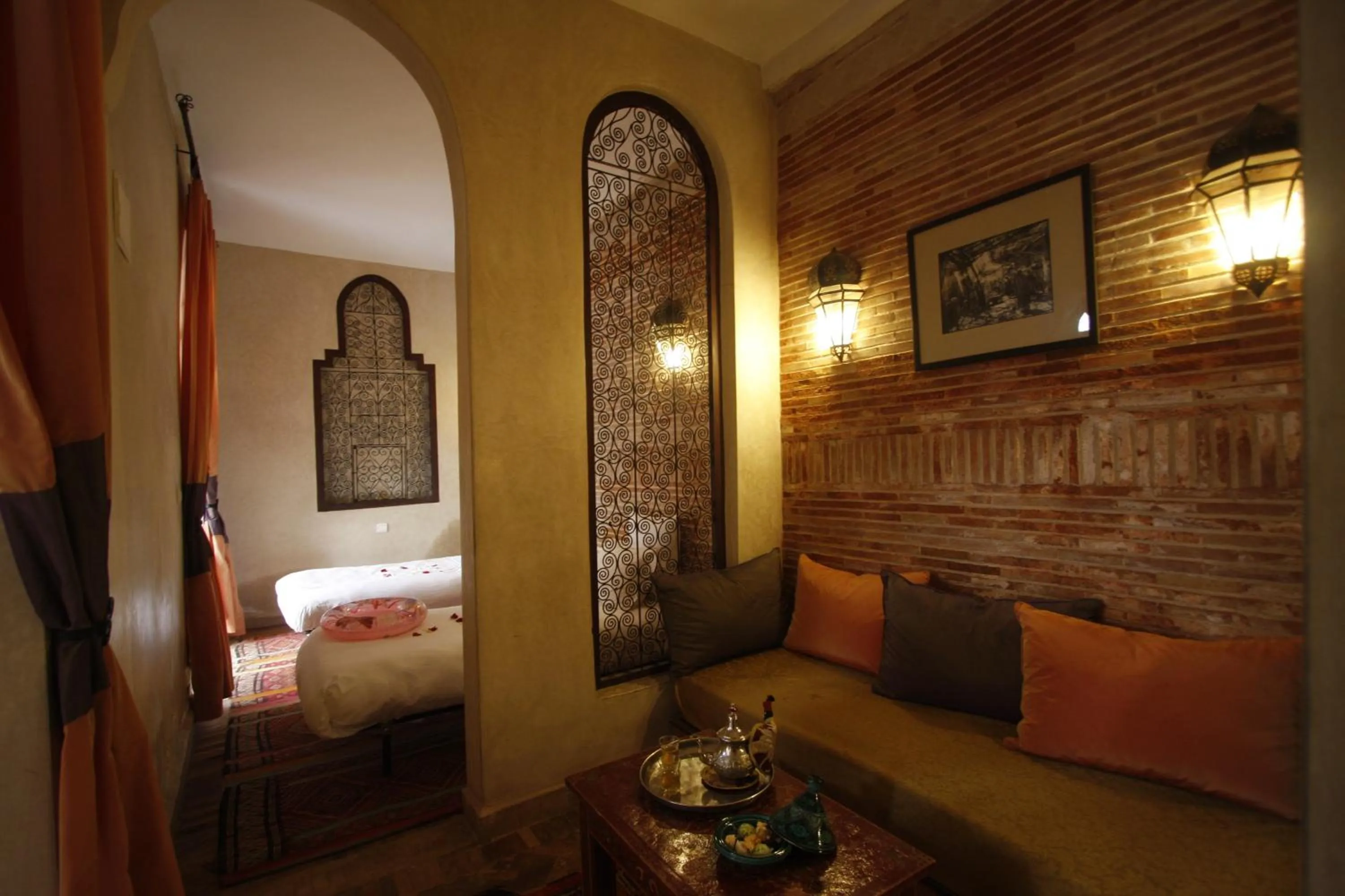 Seating area in Riad Léna & Spa