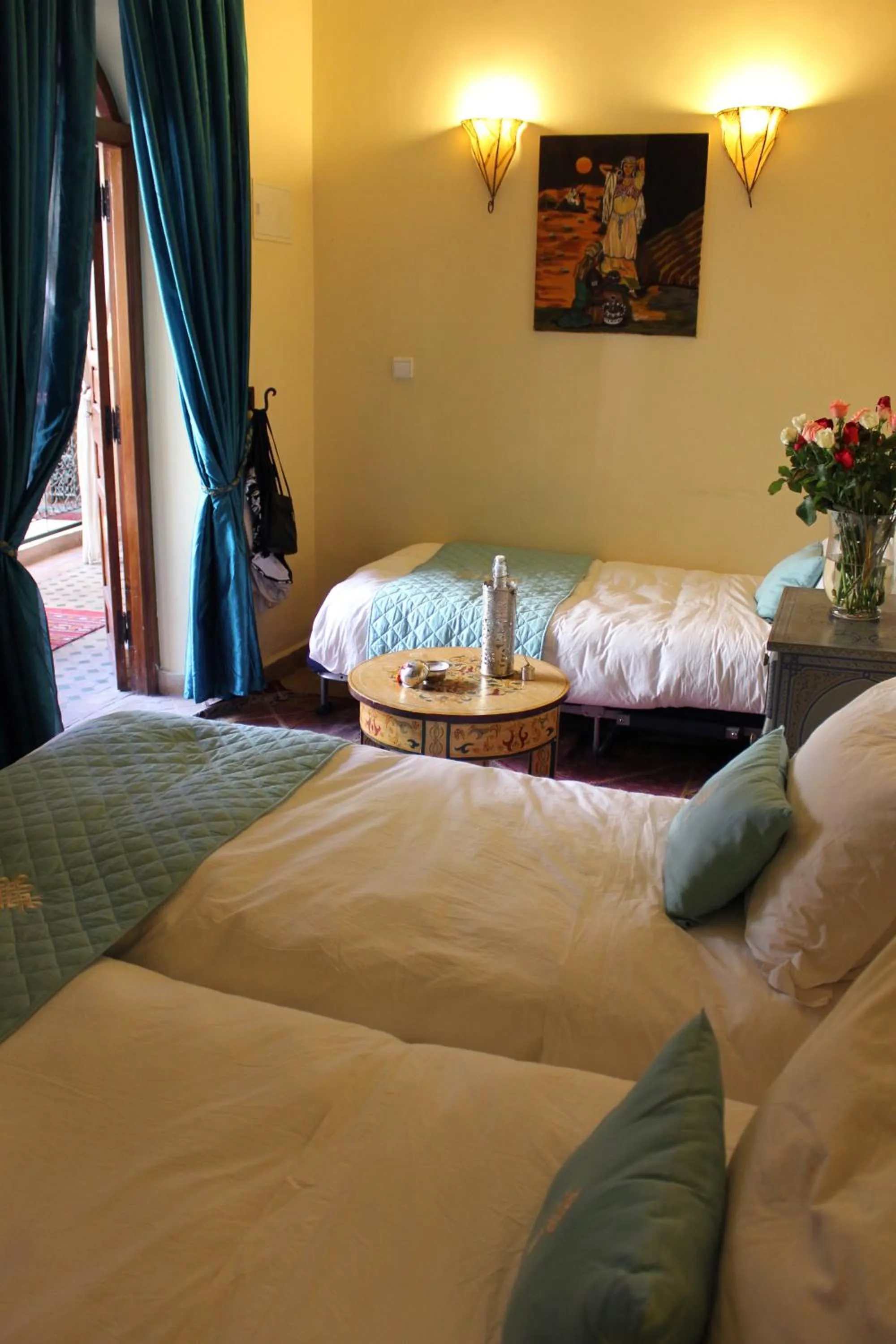 Bed in Riad Léna & Spa