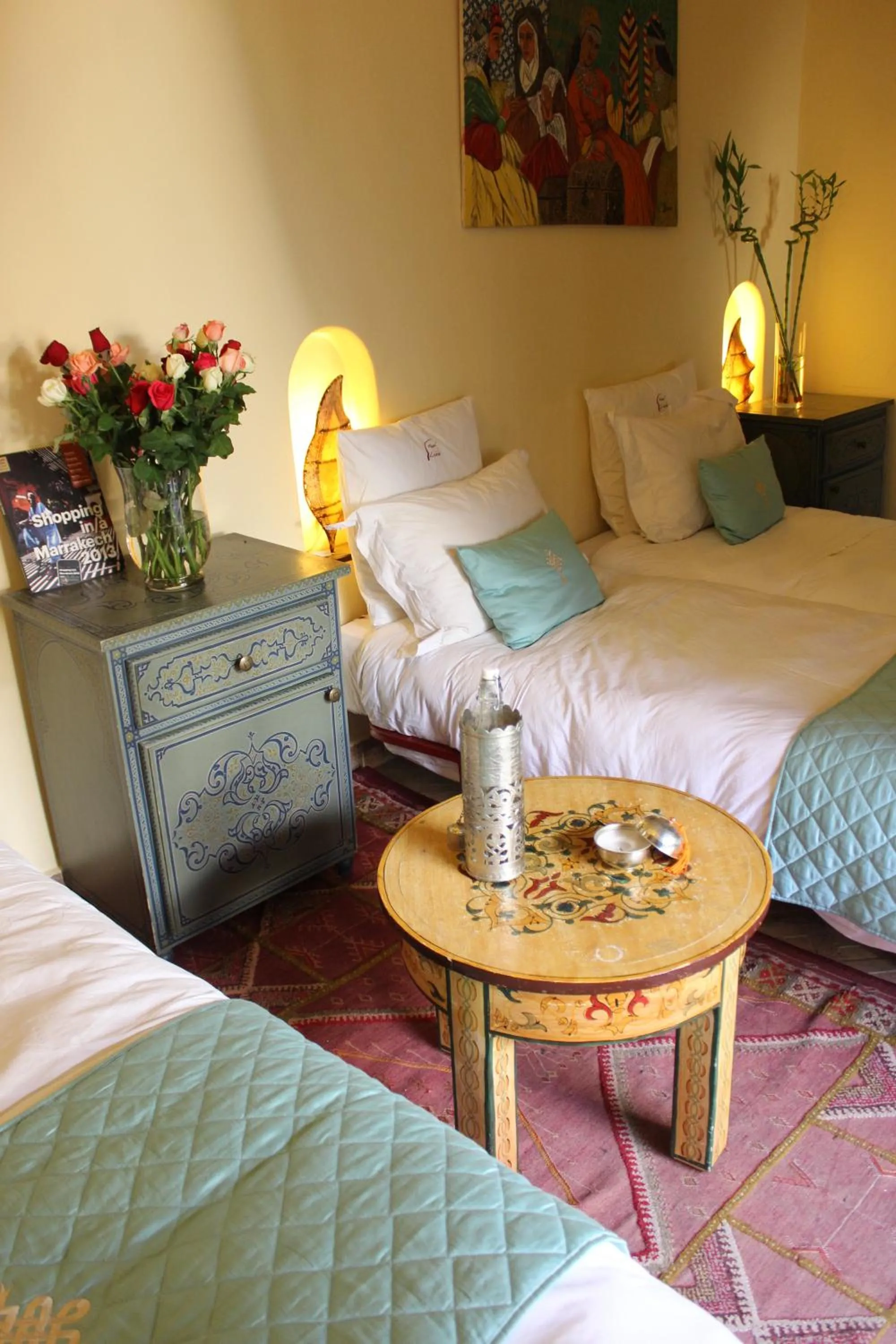 Bed in Riad Léna & Spa