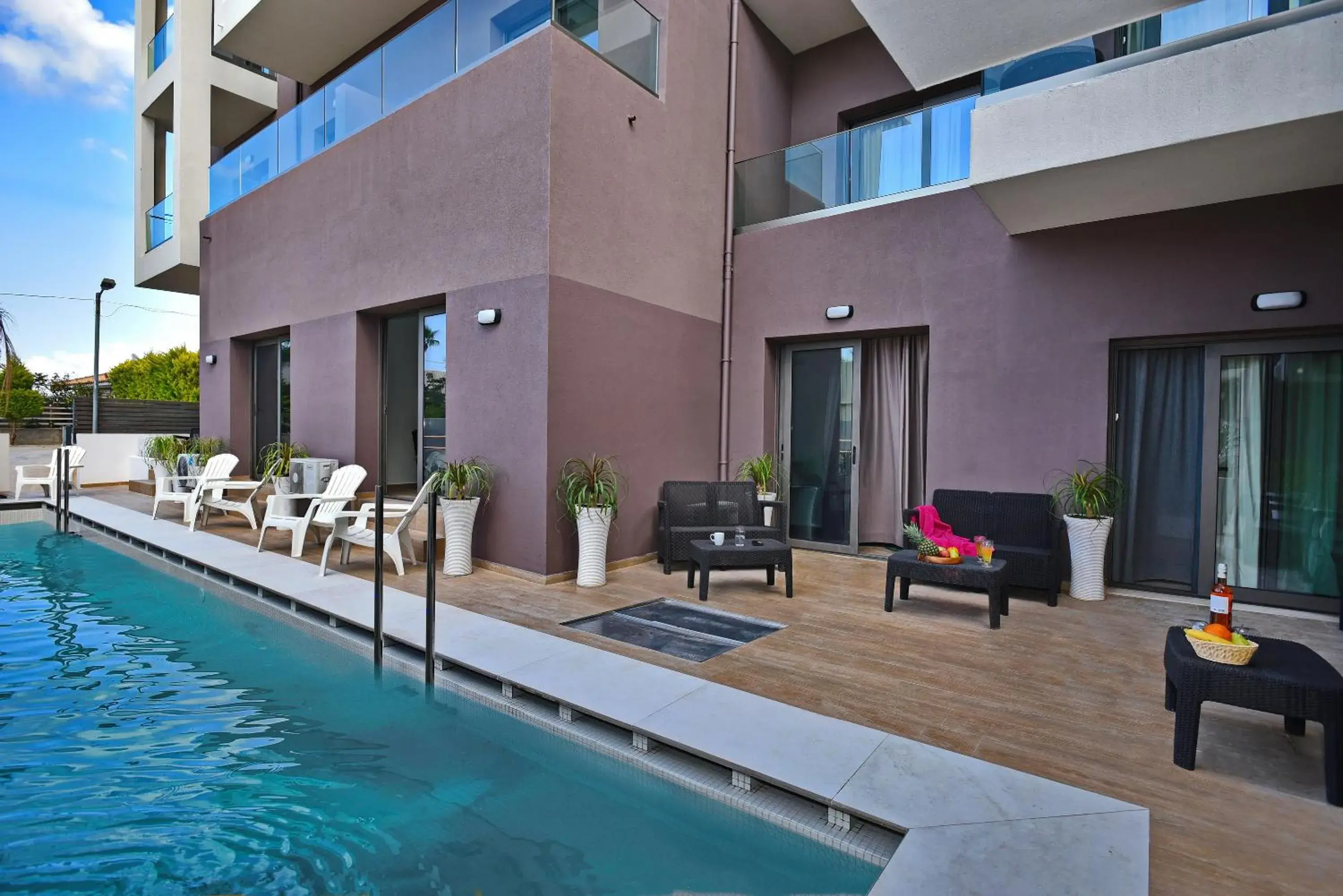 Double Room Sharing Pool in Dionisos Hotel Double Room Sharing Pool in Dionisos Hotel