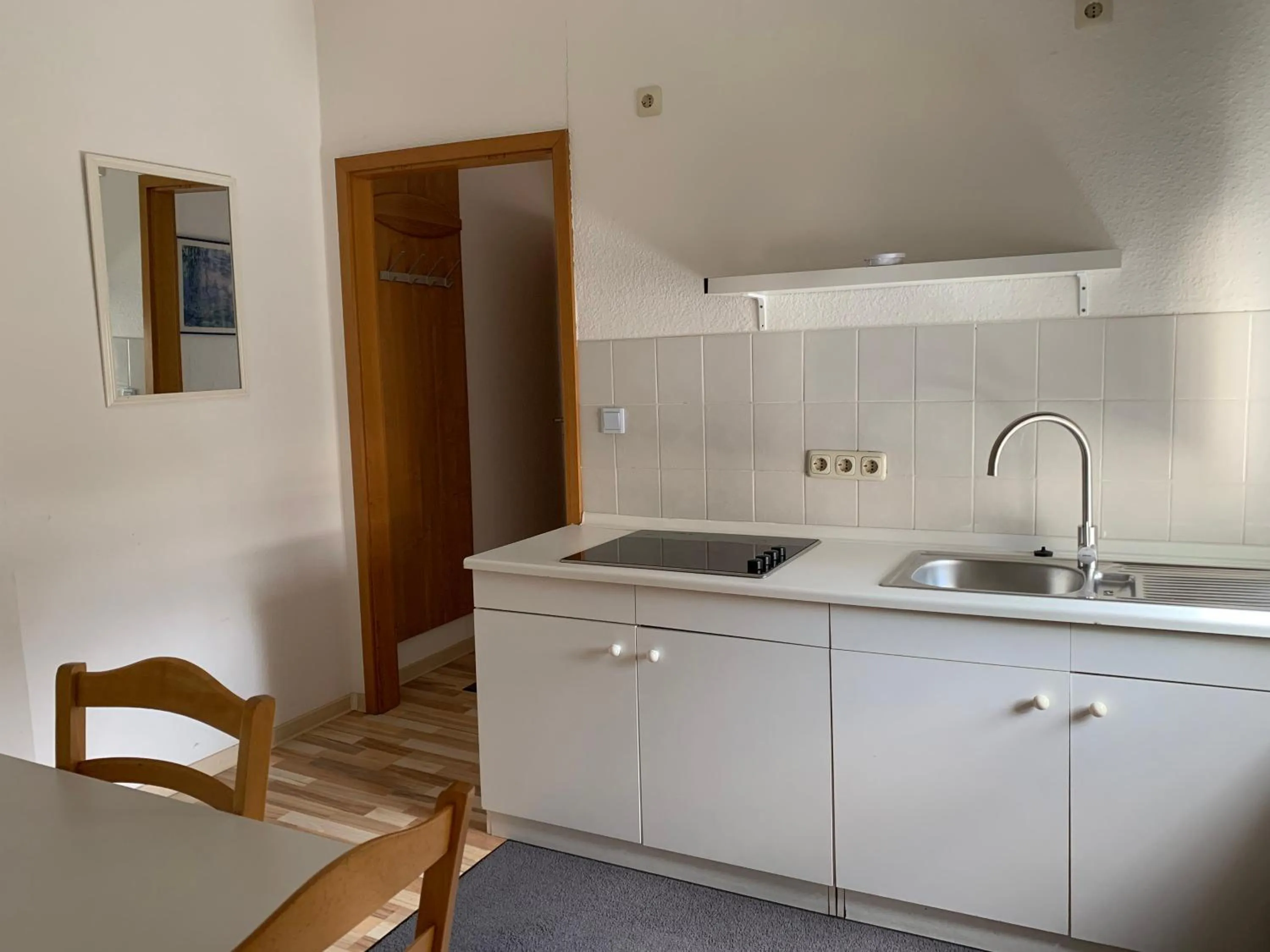 Kitchen or kitchenette in Hotel am Freihafen