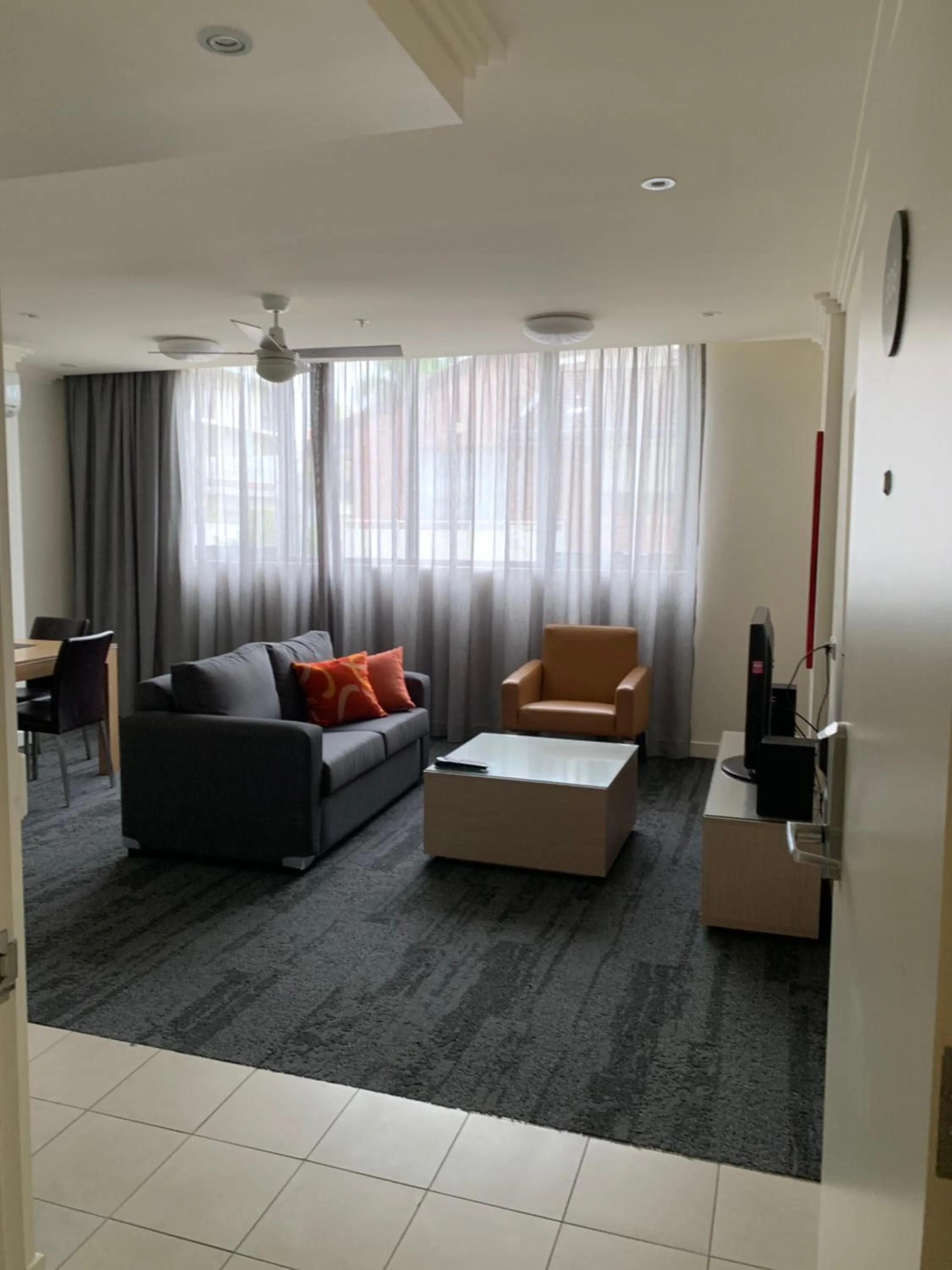 Living room, Bed in Quest South Brisbane