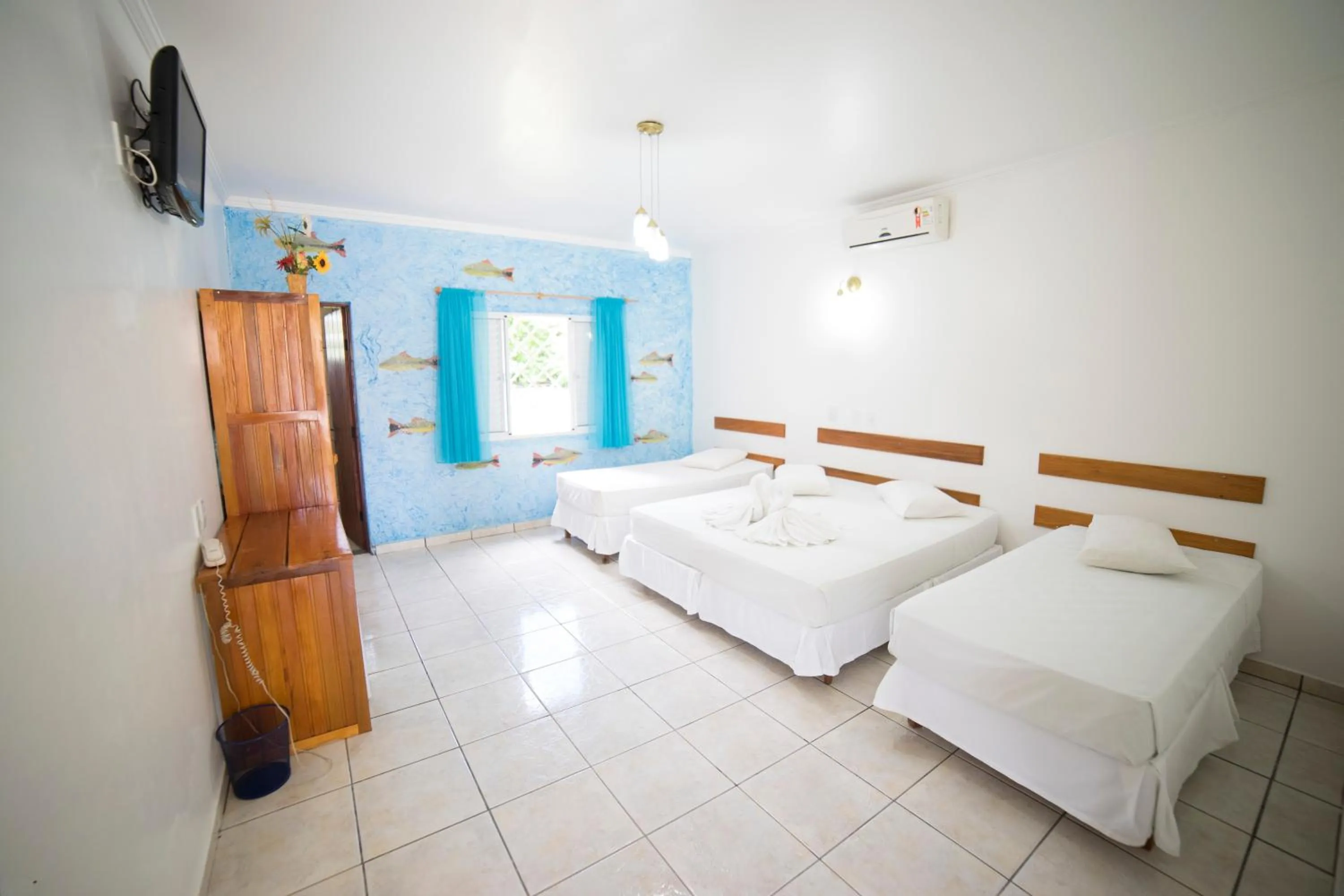 Patio, Bed in Hotel Pousada Arauna