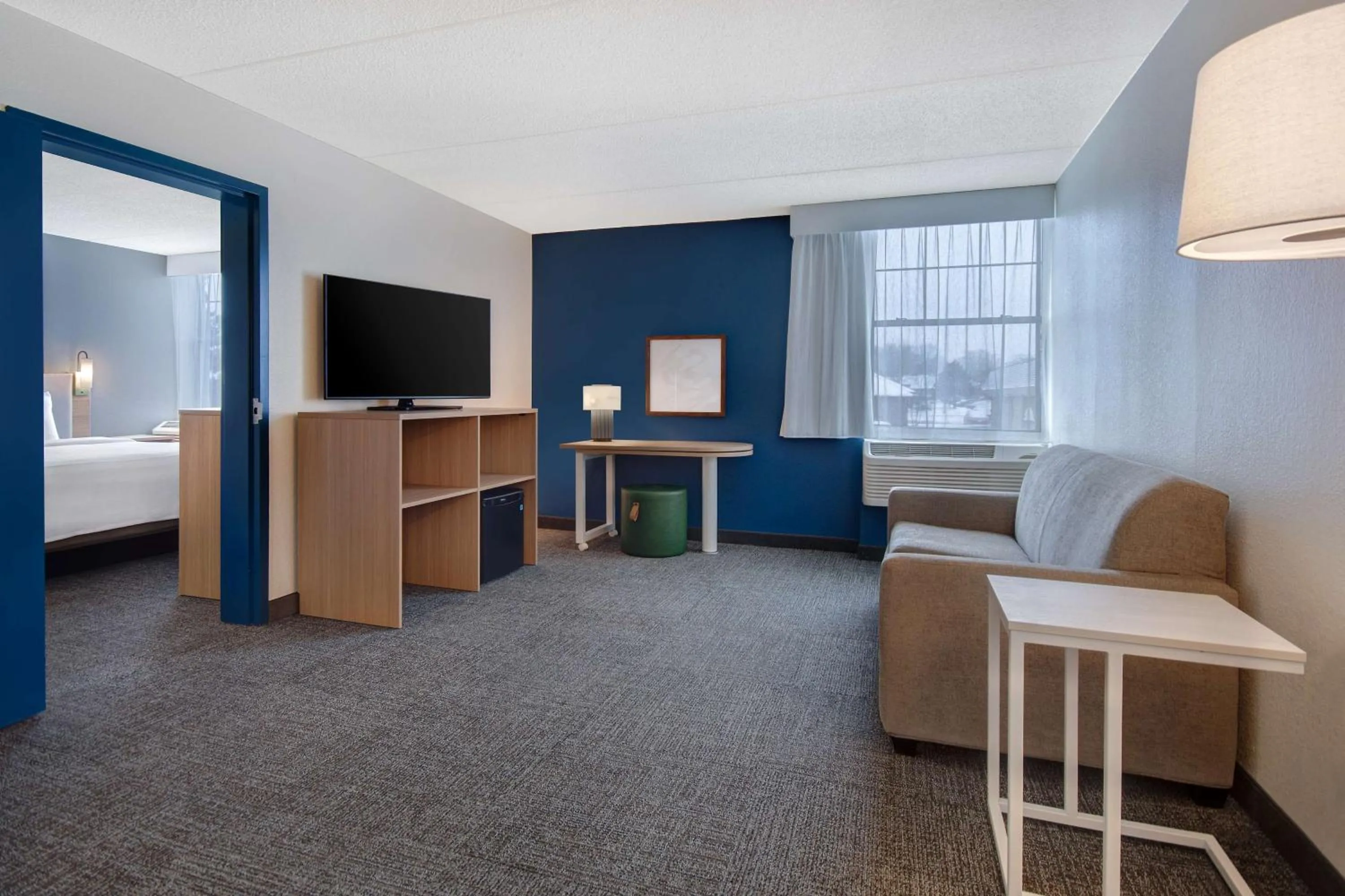 Living room in Spark By Hilton Rochester University Area