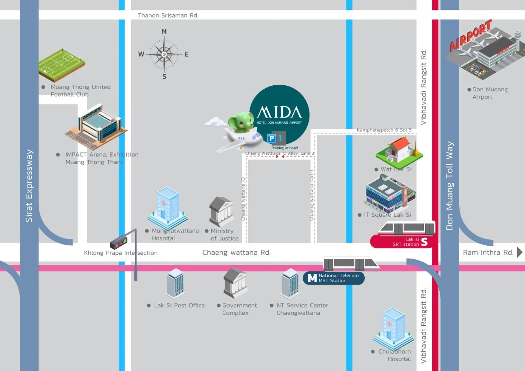 Location in Mida Hotel Don Mueang Airport