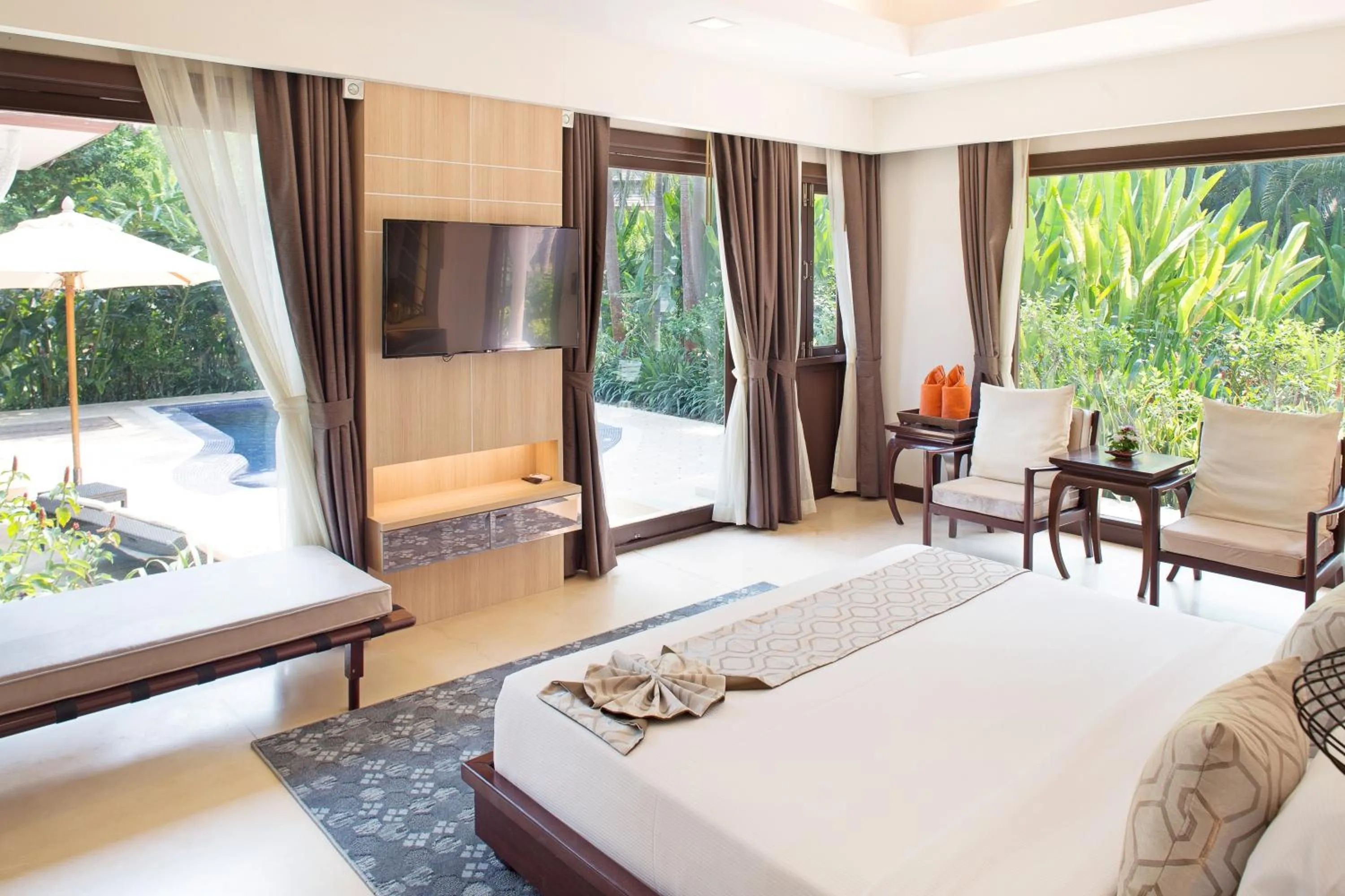 Photo of the whole room, Bed in Mida Resort Kanchanaburi - SHA PLUS